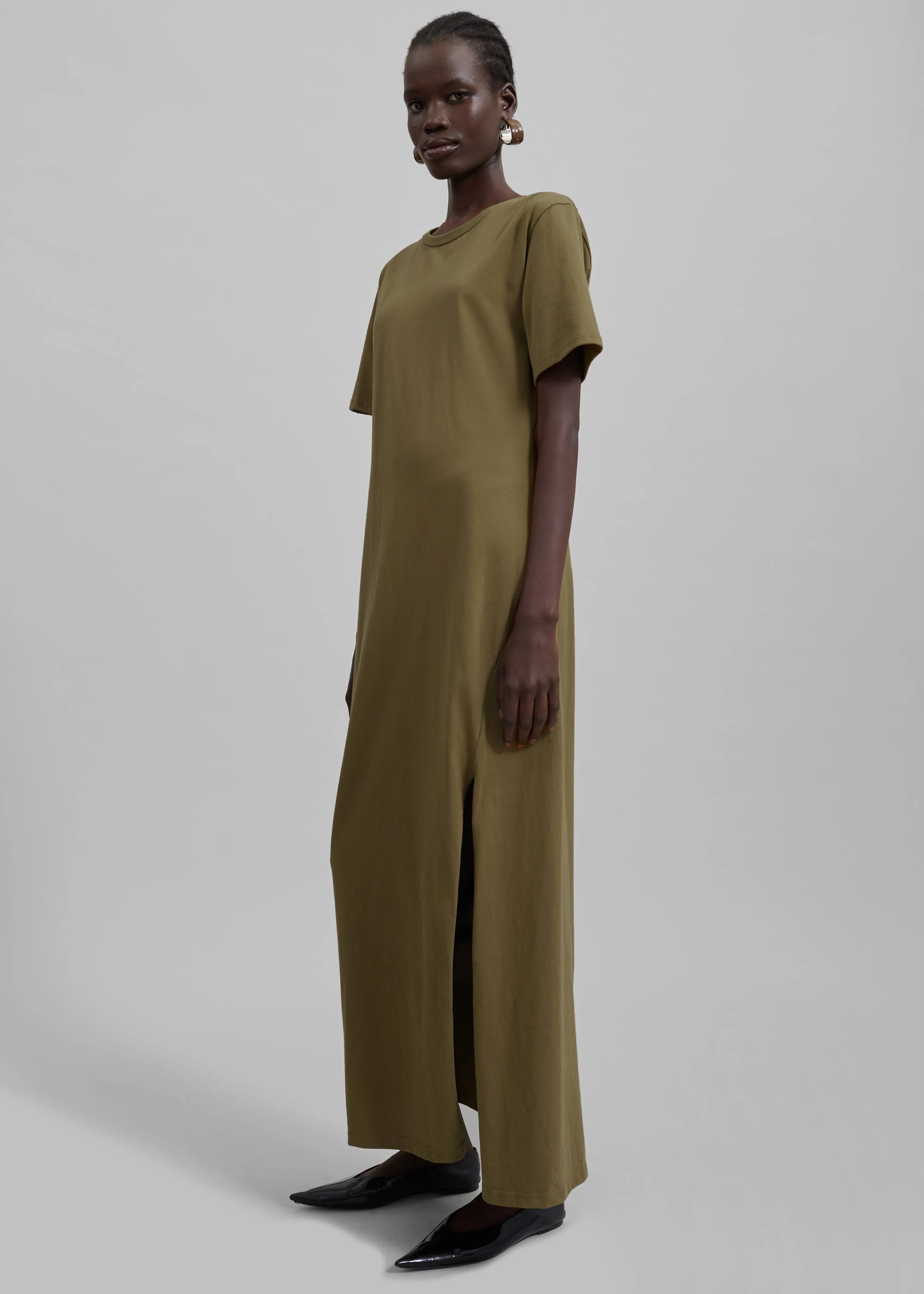 Marina Maxi Slit Dress - Khaki sold by Frankie Shop product image thumbnail 5