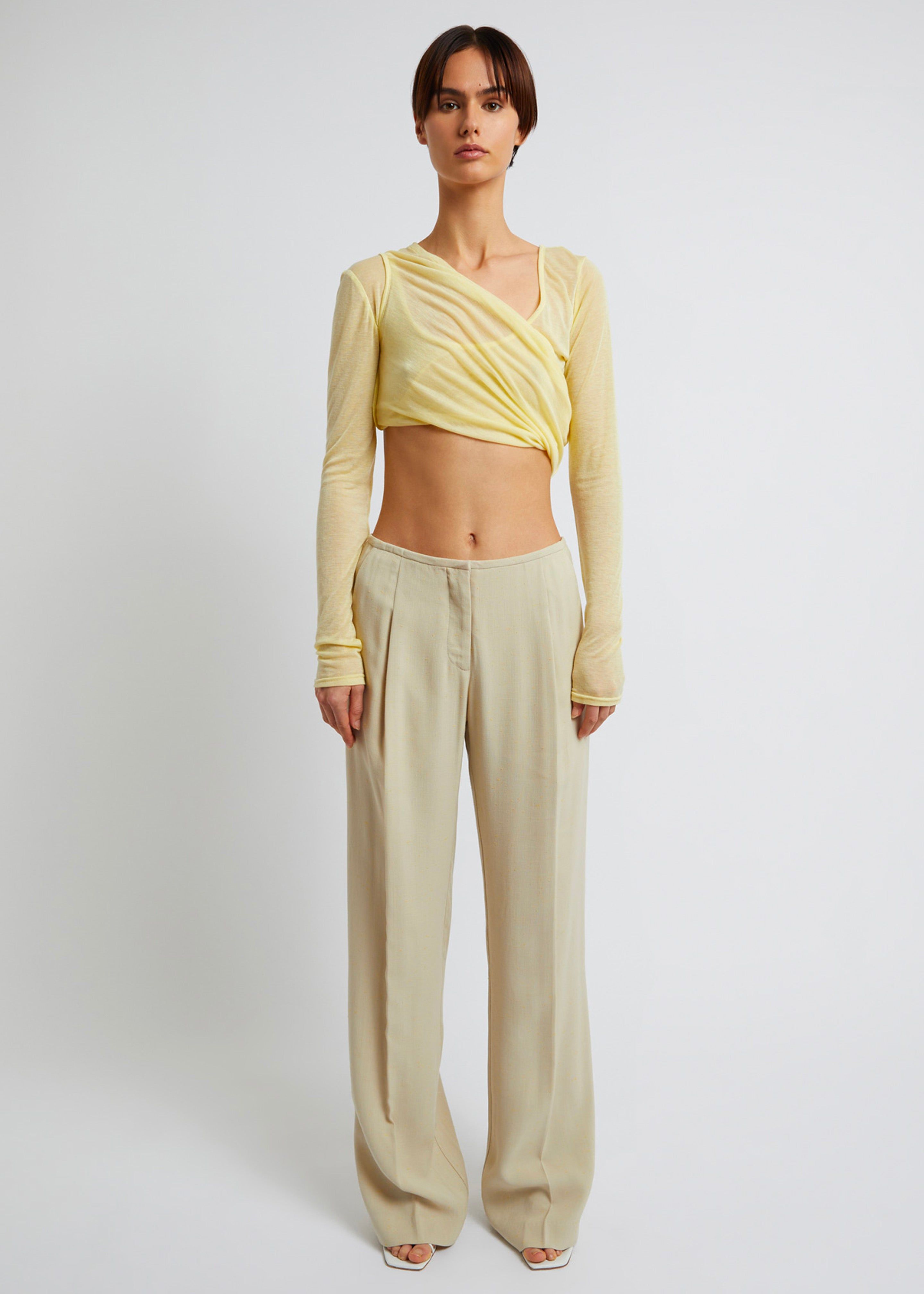 Christopher Esber Folded Crop L/S Top - Custard sold by Frankie Shop product image thumbnail 2