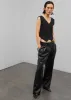 Pernille Faux Leather Pants - Black sold by Frankie Shop