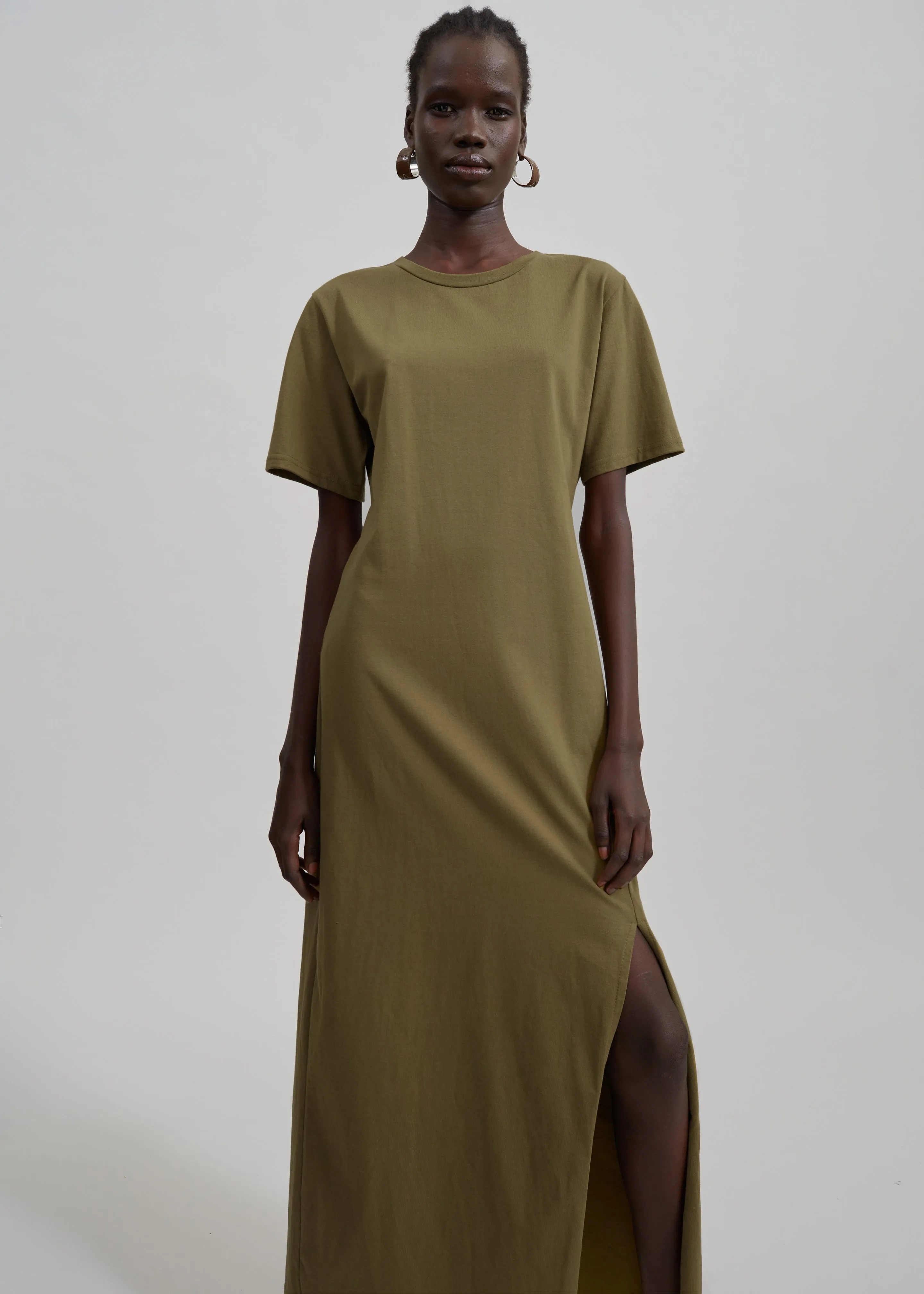 Marina Maxi Slit Dress - Khaki sold by Frankie Shop