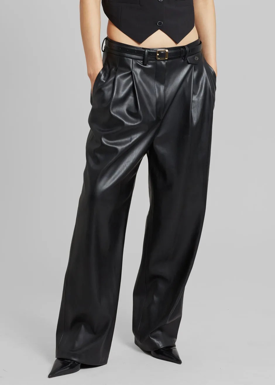 Pernille Faux Leather Pants - Black sold by Frankie Shop product image thumbnail 3