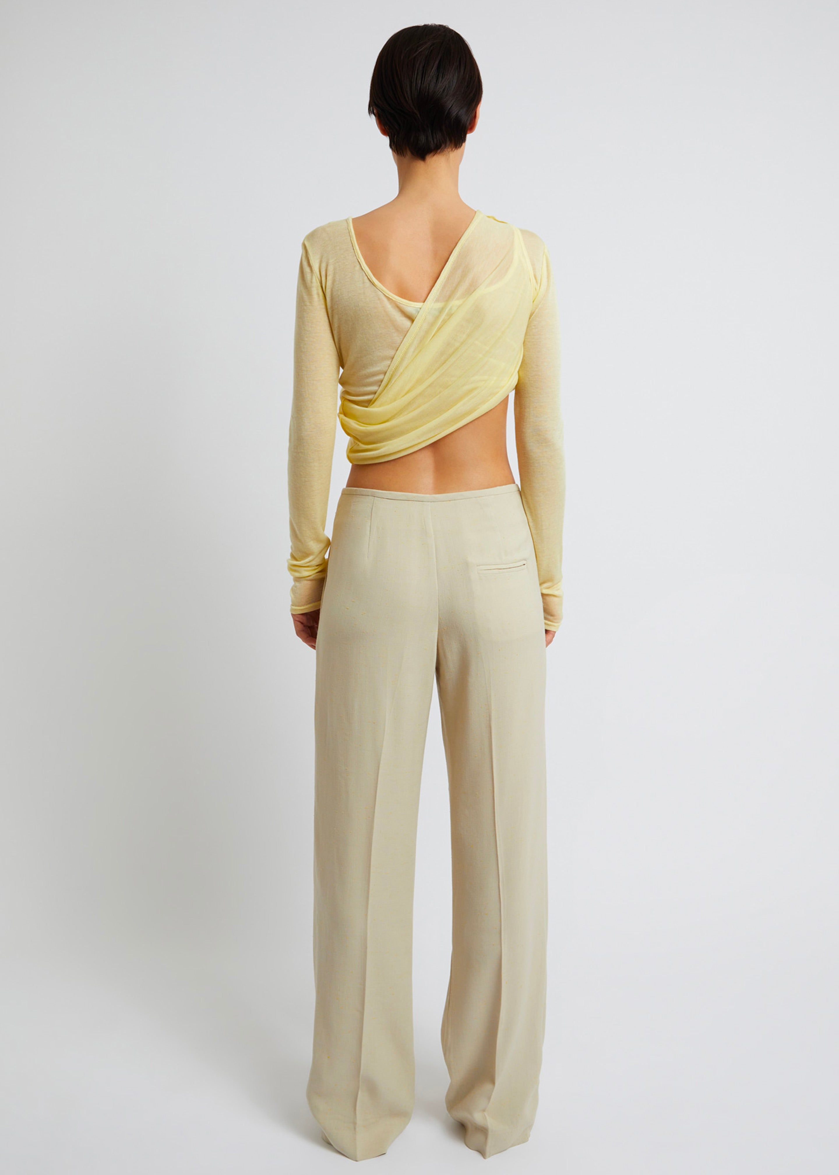 Christopher Esber Folded Crop L/S Top - Custard sold by Frankie Shop product image thumbnail 5