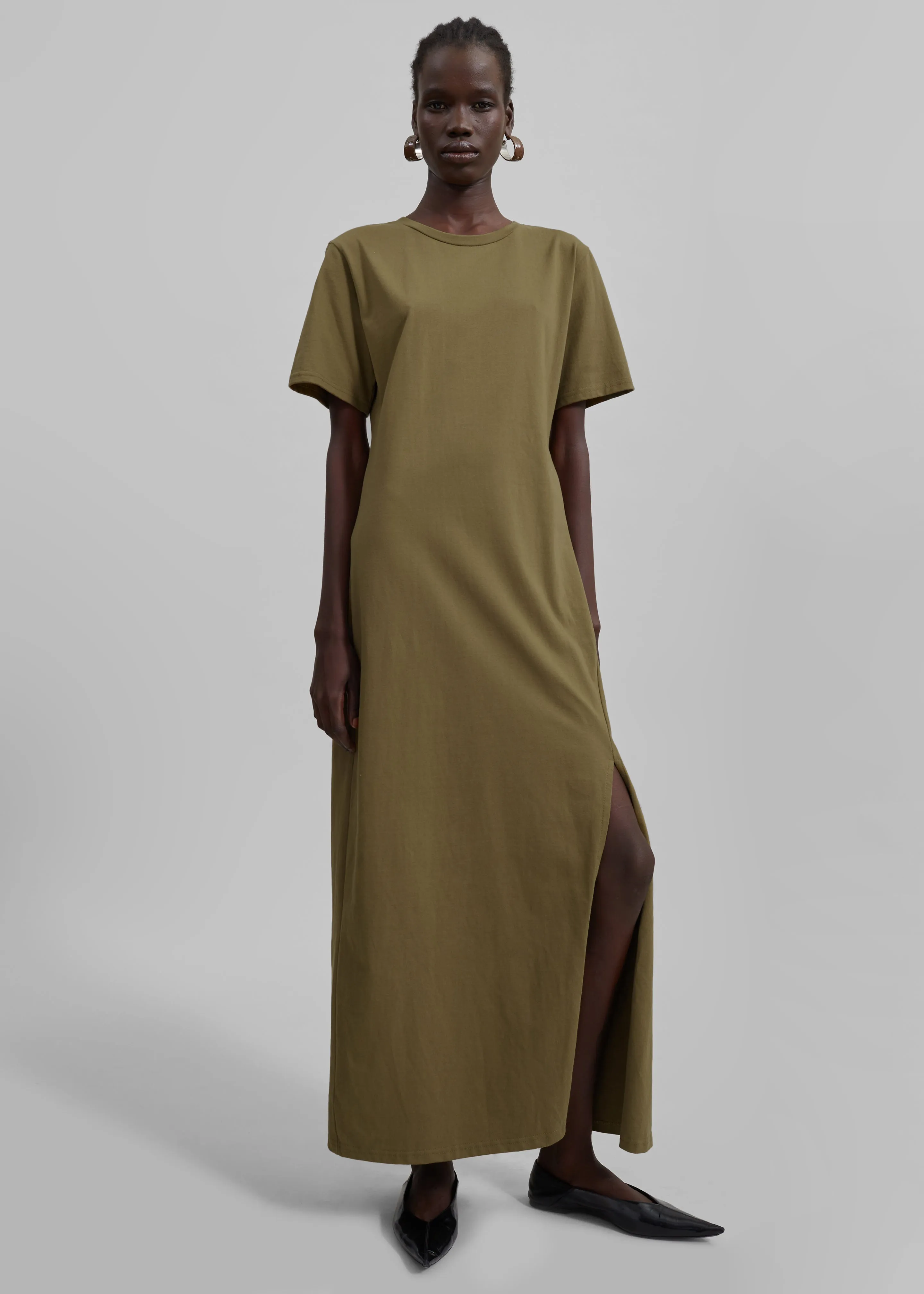 Marina Maxi Slit Dress - Khaki sold by Frankie Shop product image thumbnail 2