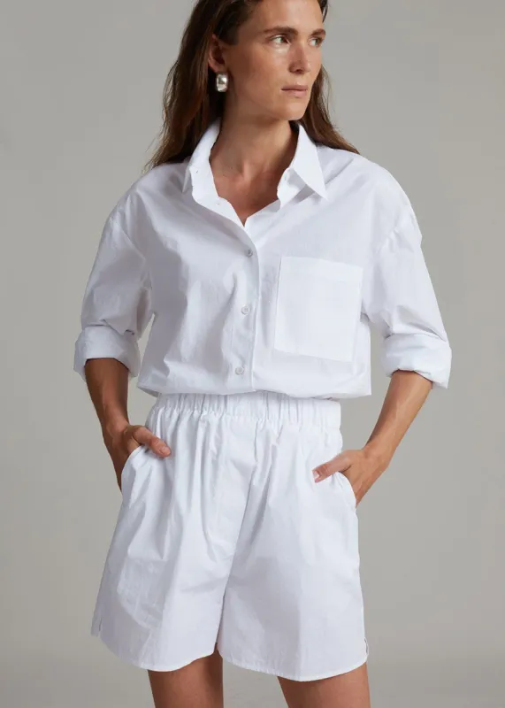 Lui Cotton Boxer Short - White sold by Frankie Shop