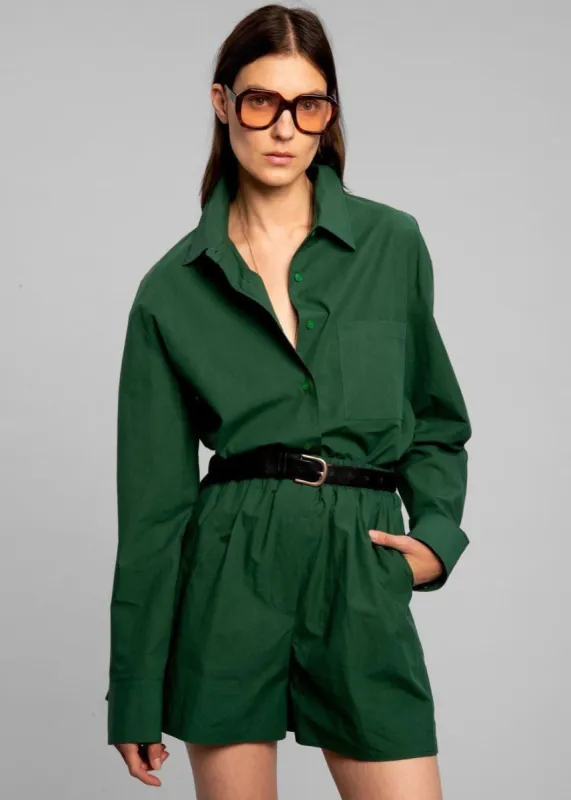 Lui Cotton Boxer Short - Hunter Green sold by Frankie Shop