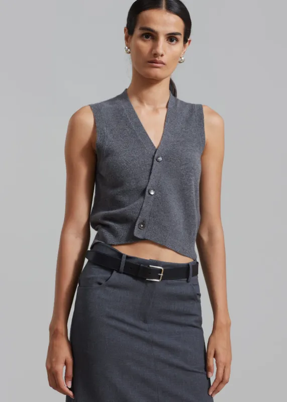 The Garment Como Vest - Grey Melange made by Frankie Shop