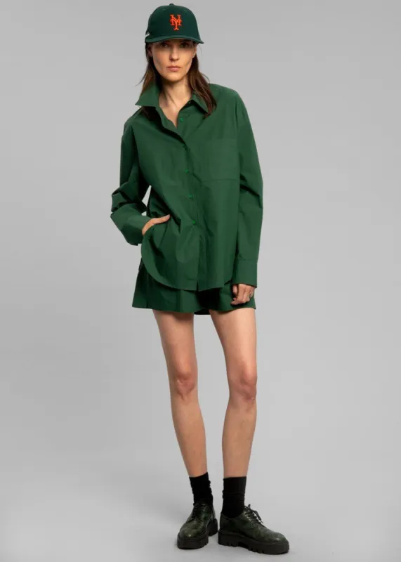 Lui Cotton Shirt - Hunter Green sold by Frankie Shop