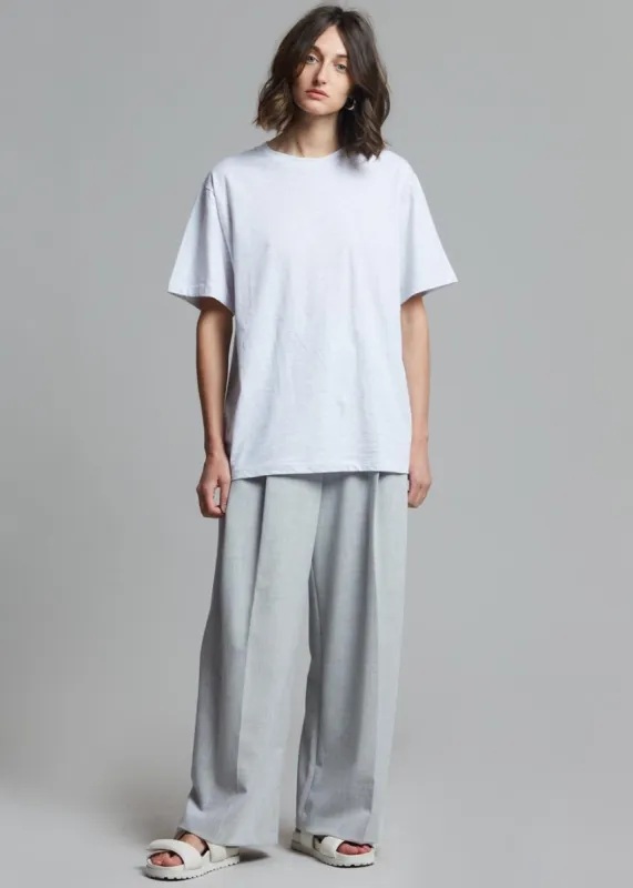 Lilou Simple Tee - Light Grey Melange made by Frankie Shop