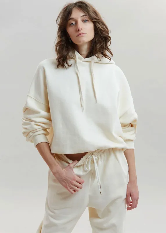 Vanessa Drop Shoulder Hoodie - Vanilla made by Frankie Shop