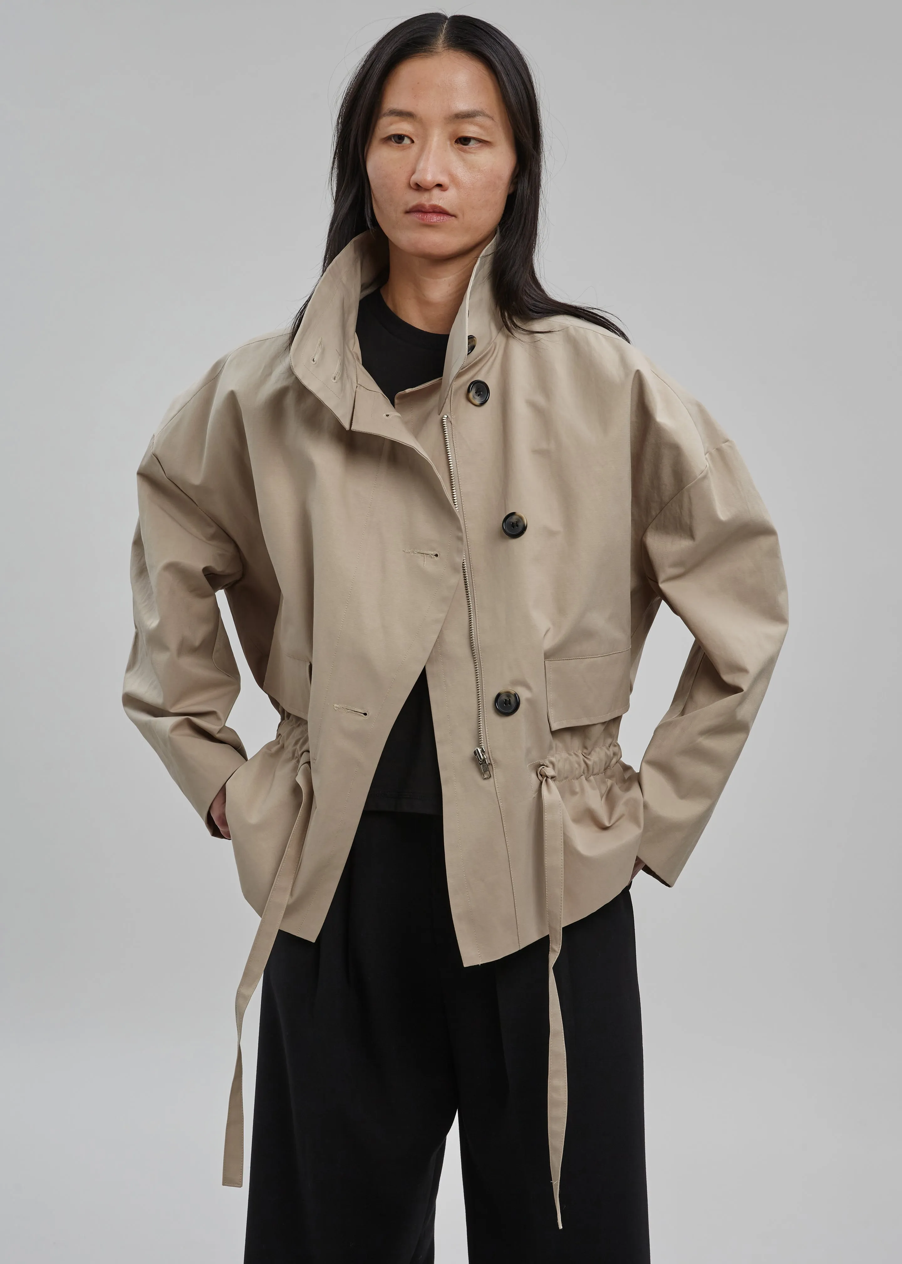 Myro Drawstring Jacket - Beige sold by Frankie Shop product image thumbnail 3
