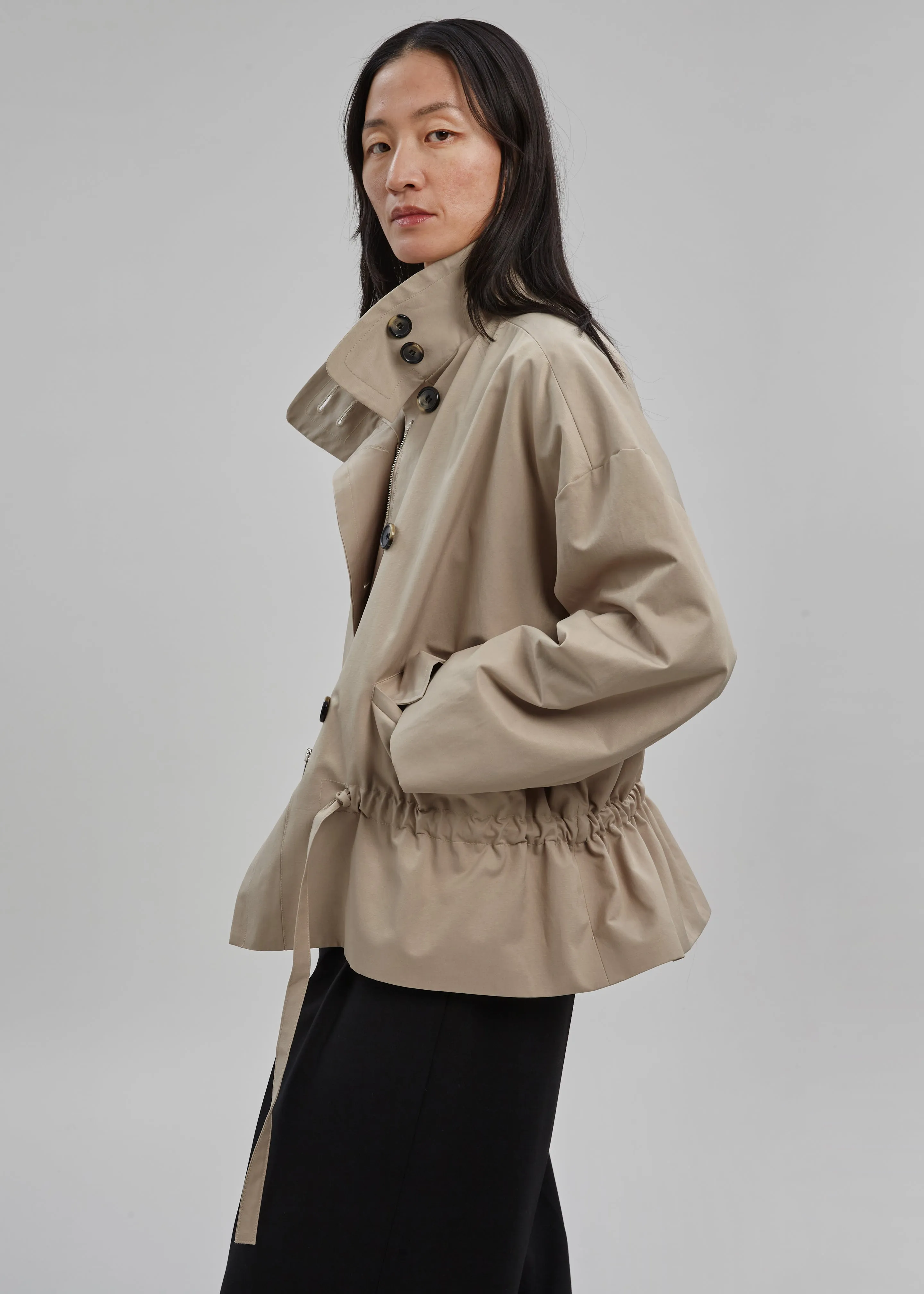 Myro Drawstring Jacket - Beige sold by Frankie Shop