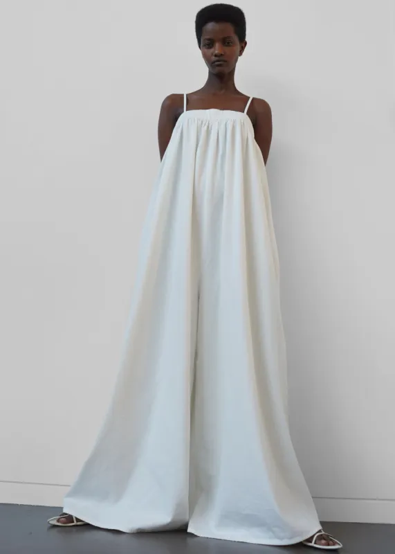 Maude Denim Jumpsuit - White made by Frankie Shop