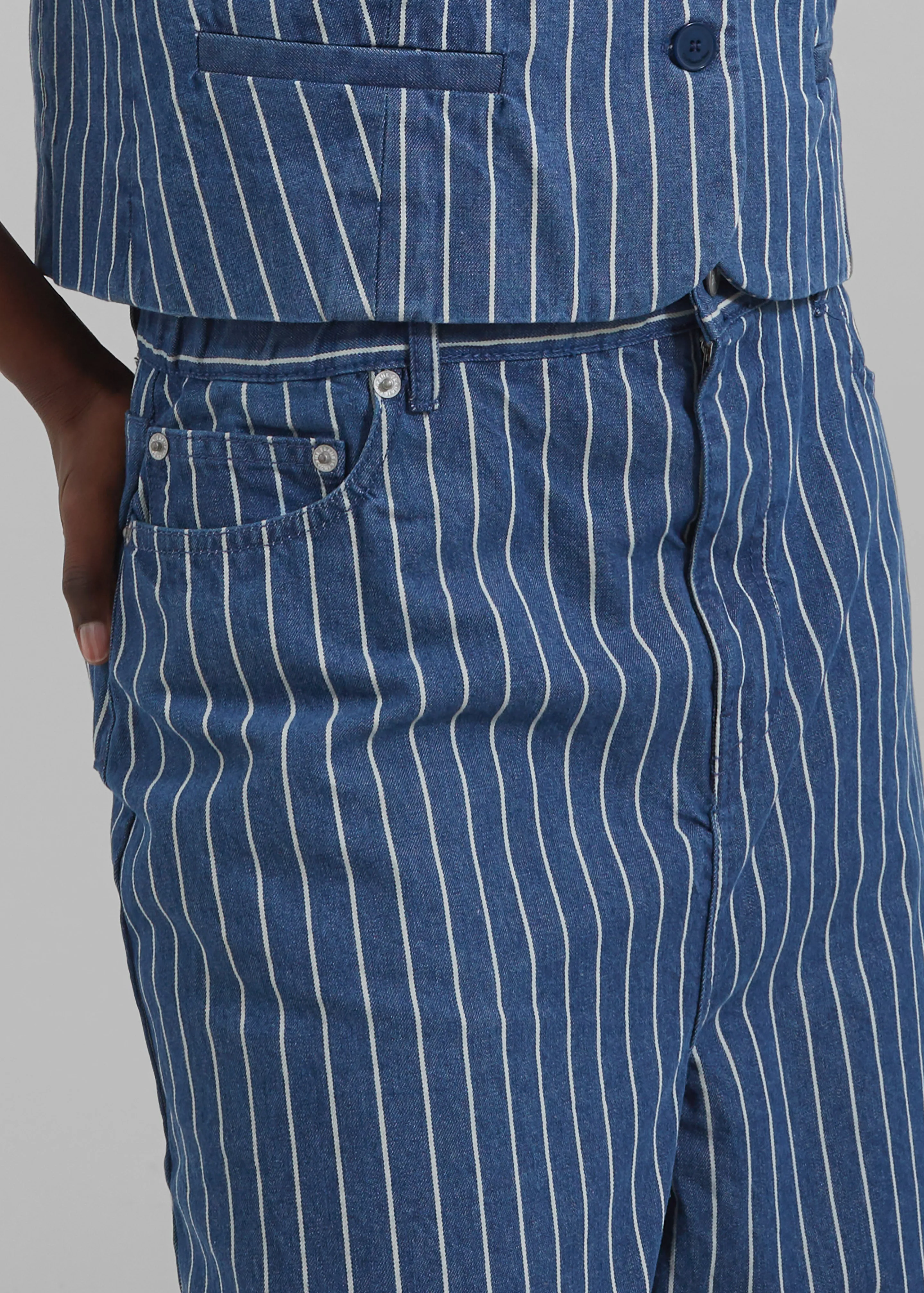 Sasha Wide Leg Jeans - Blue/White Stripe sold by Frankie Shop product image thumbnail 4