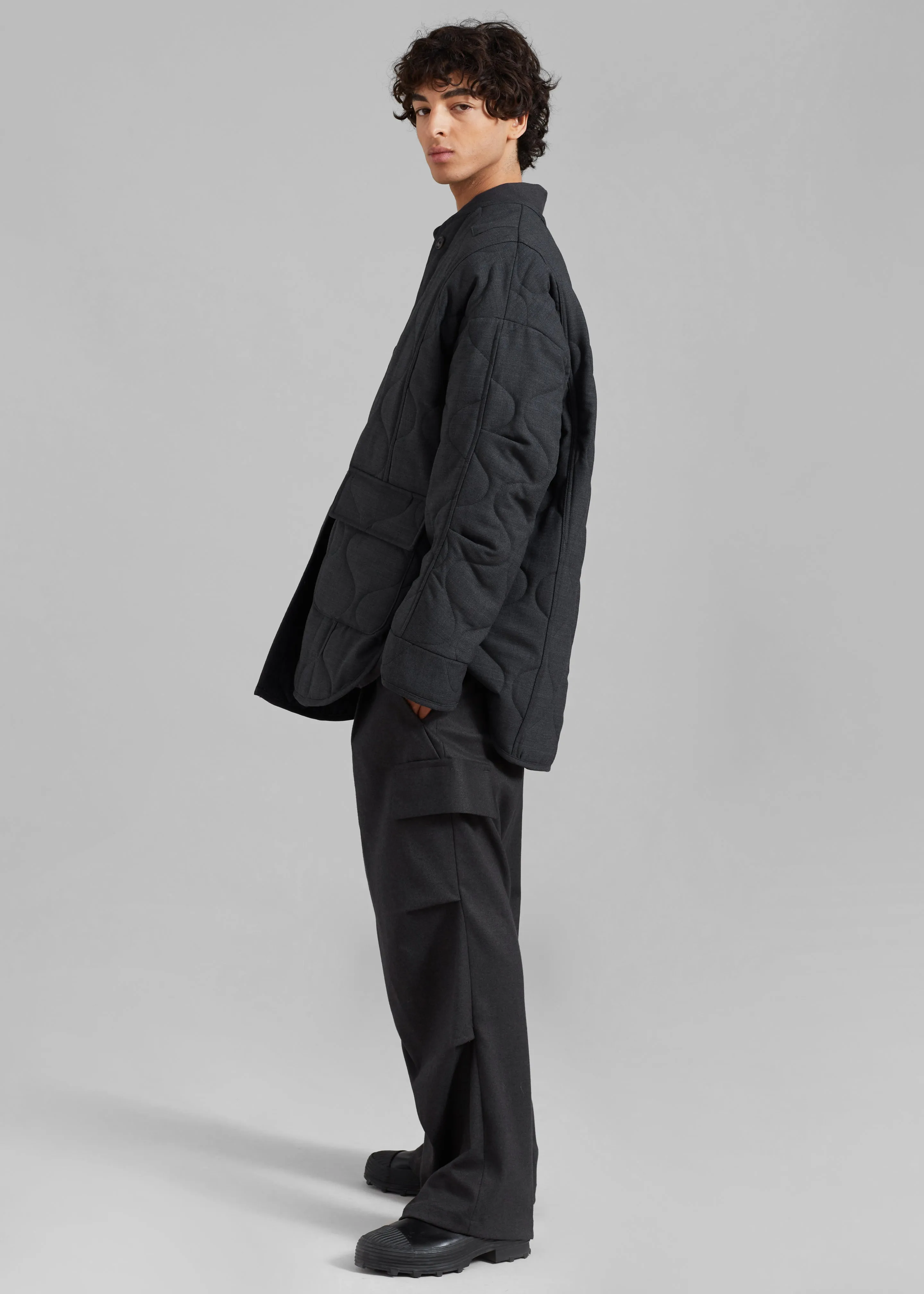 Ted Quilted Jacket - Charcoal sold by Frankie Shop product image thumbnail 3