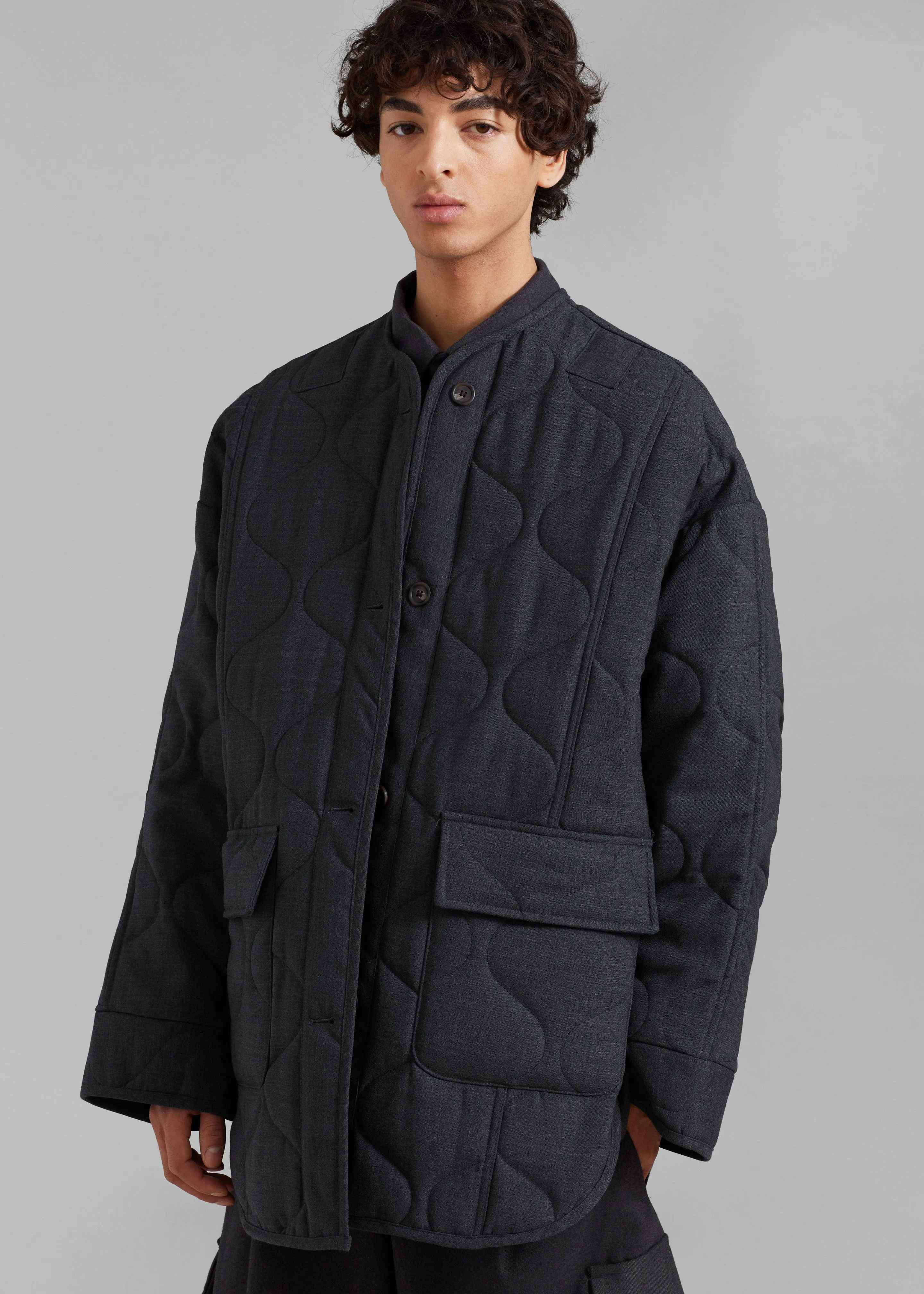 Ted Quilted Jacket - Charcoal sold by Frankie Shop product image thumbnail 2