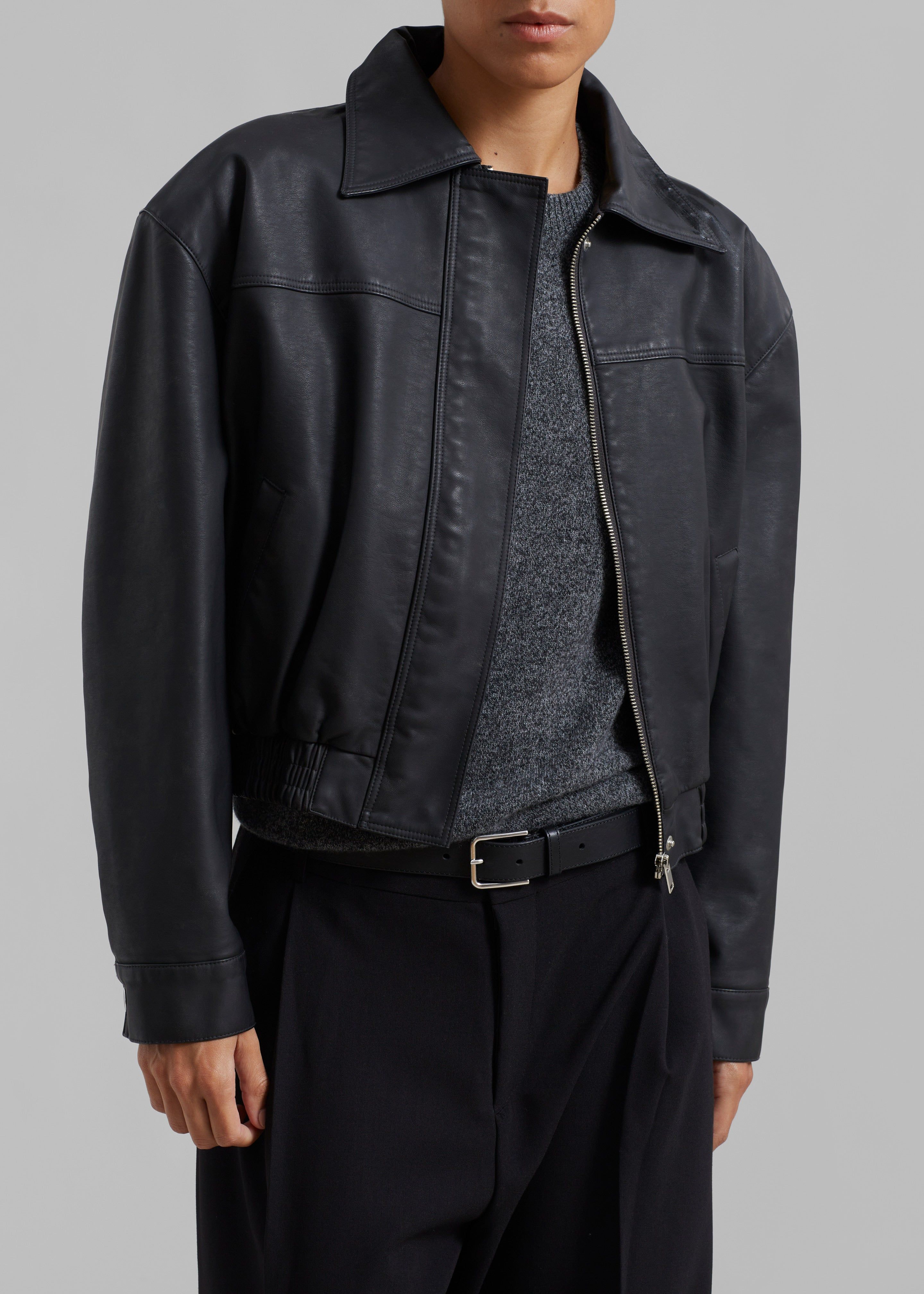 Jaden Faux Leather Jacket - Black sold by Frankie Shop product image thumbnail 5