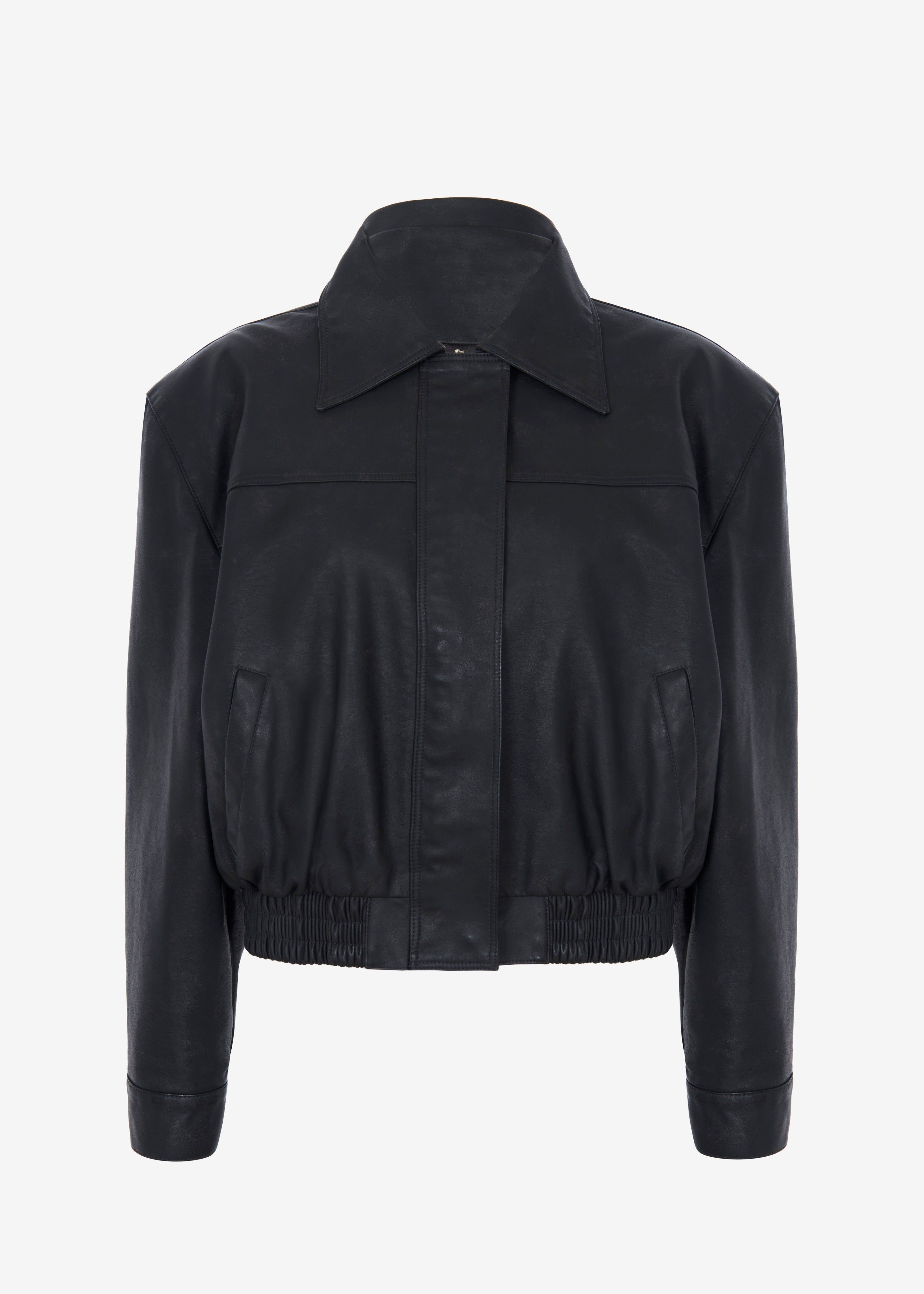 Jaden Faux Leather Jacket - Black sold by Frankie Shop product image thumbnail 9