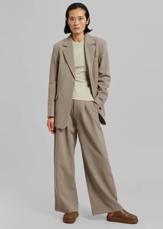 Eevi Wide Pants - Taupe sold by Frankie Shop