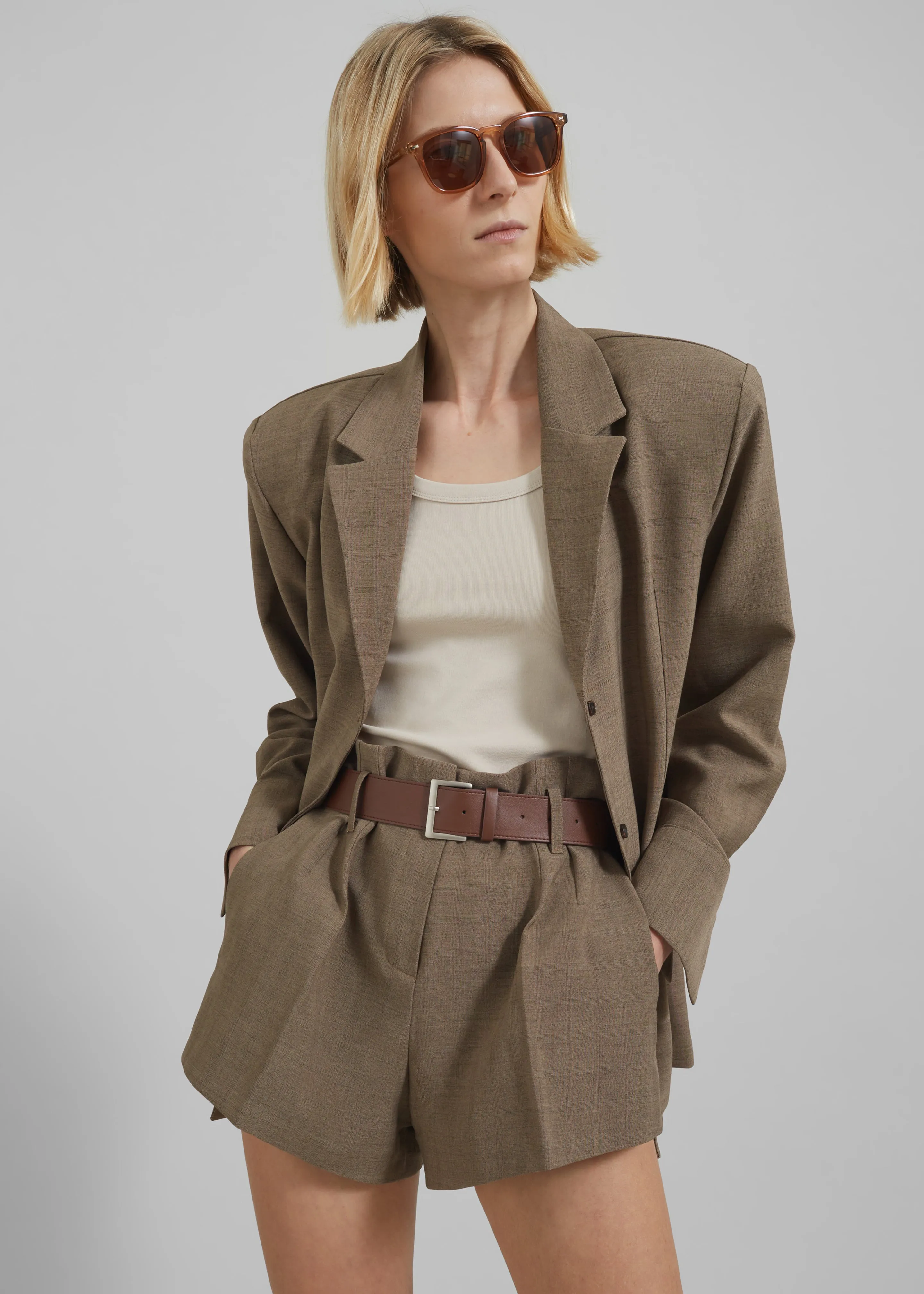 Chappell Padded Blazer - Brown sold by Frankie Shop product image thumbnail 3