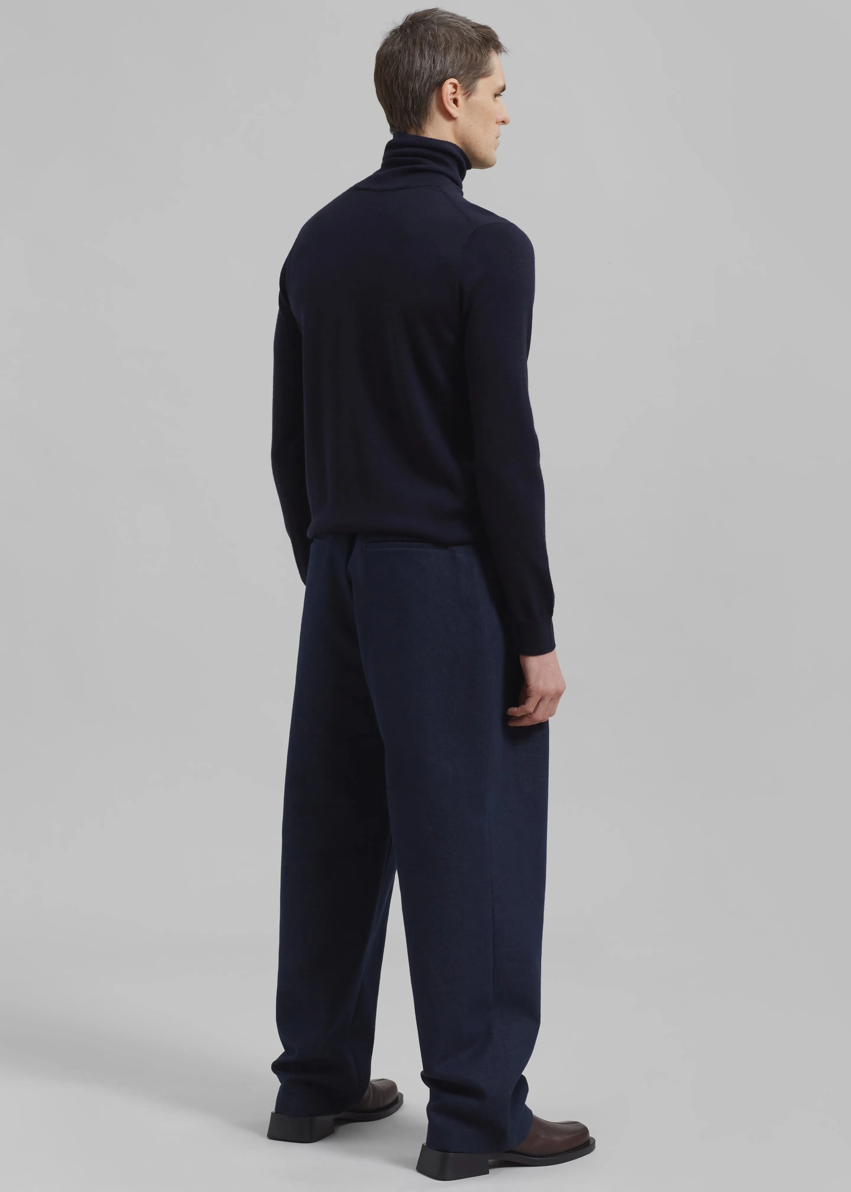 Stephen Pleated Denim Trousers - Navy sold by Frankie Shop product image thumbnail 5