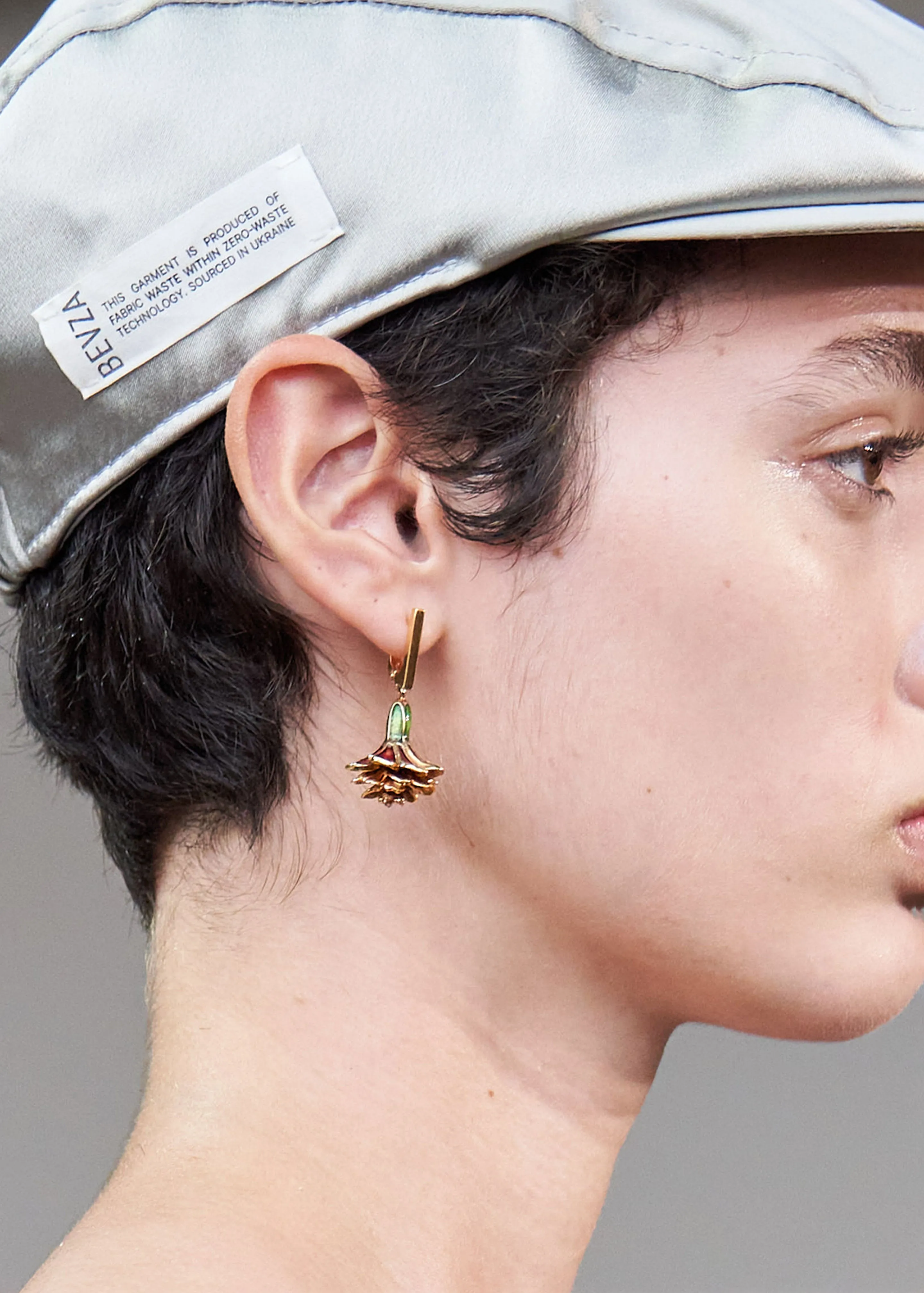 Bevza Hanging Marigold Earrings - Red/Yellow sold by Frankie Shop product image thumbnail 3