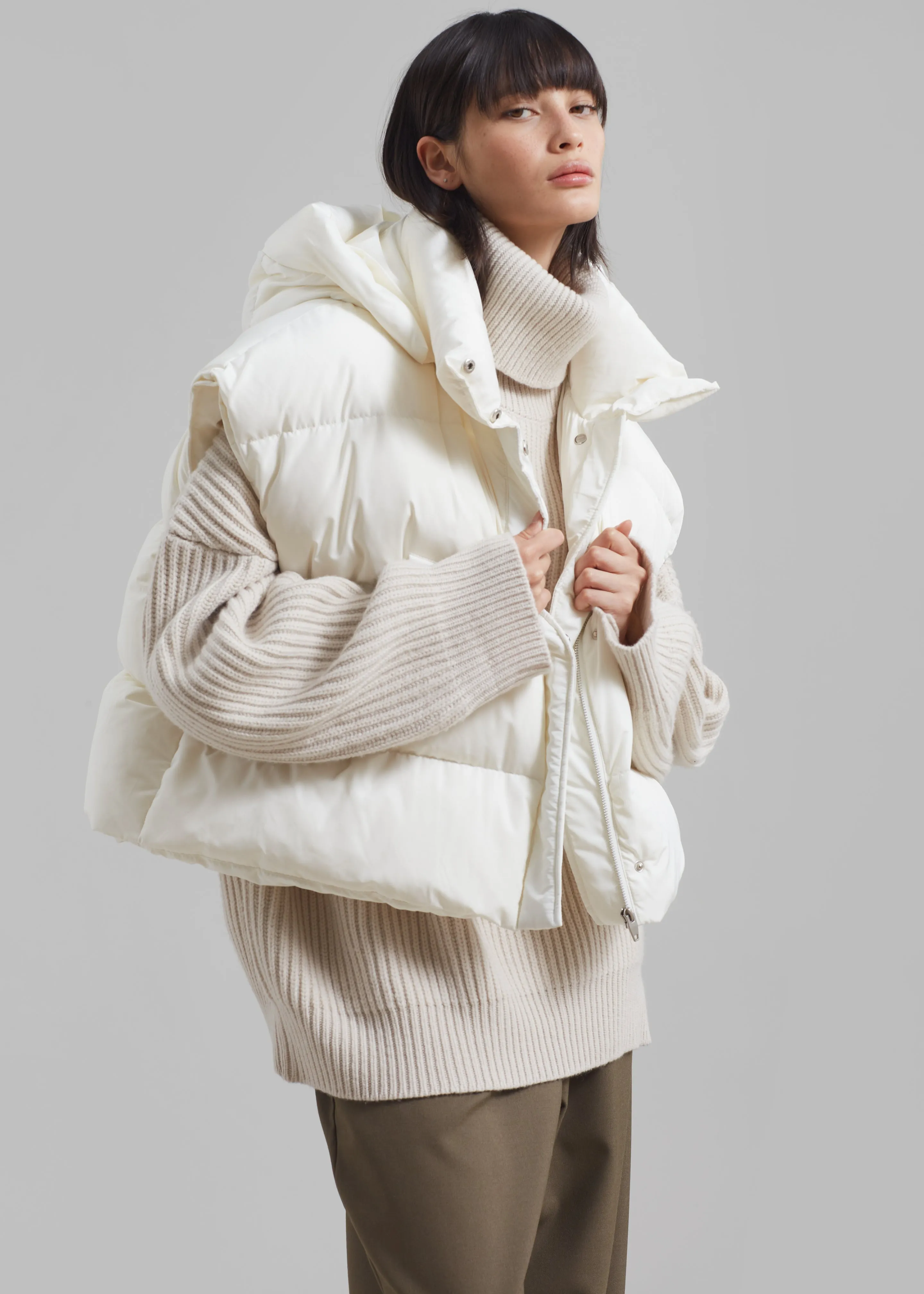 Marla Puffer Vest - Cream sold by Frankie Shop product image thumbnail 5