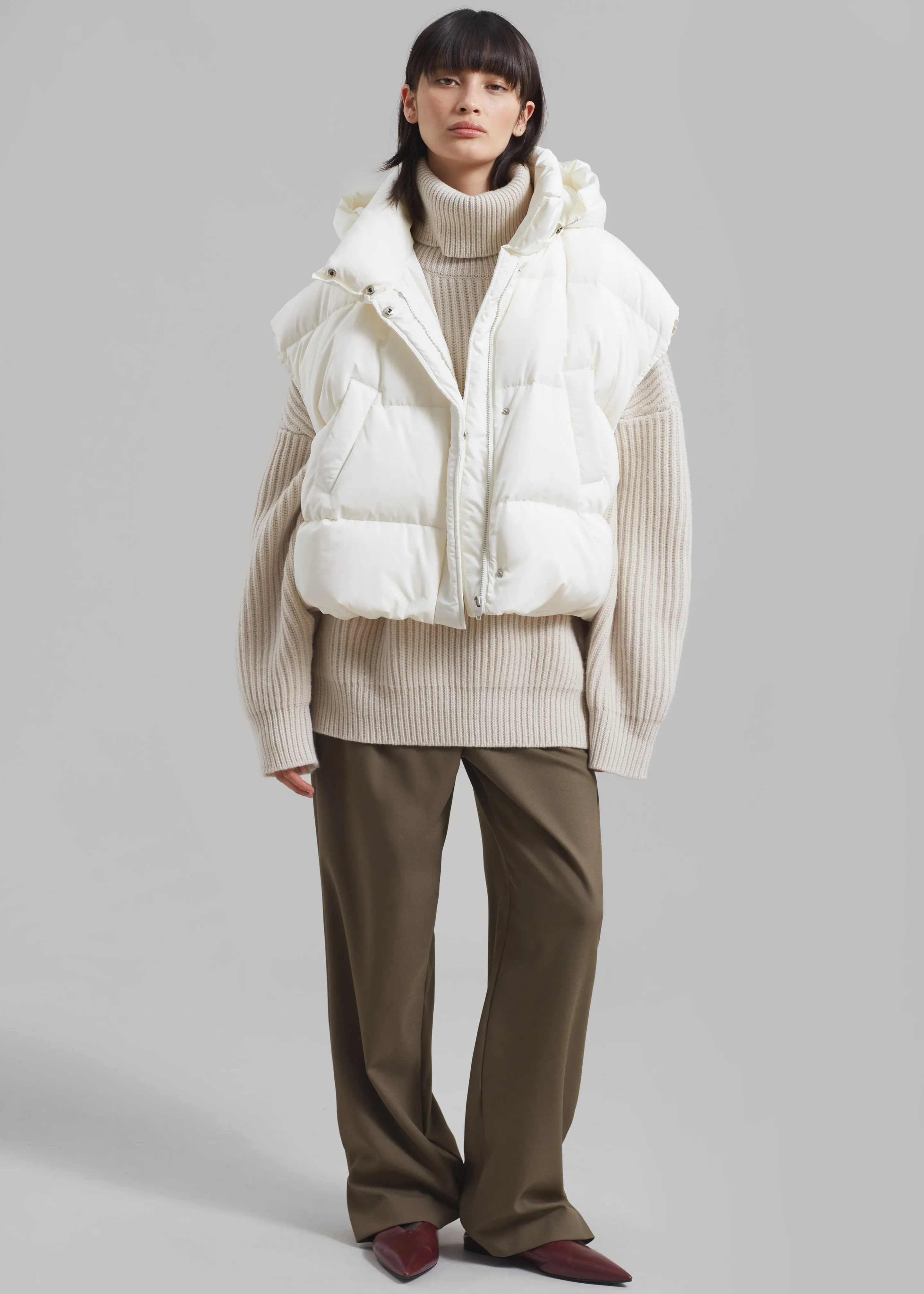 Marla Puffer Vest - Cream sold by Frankie Shop product image thumbnail 2