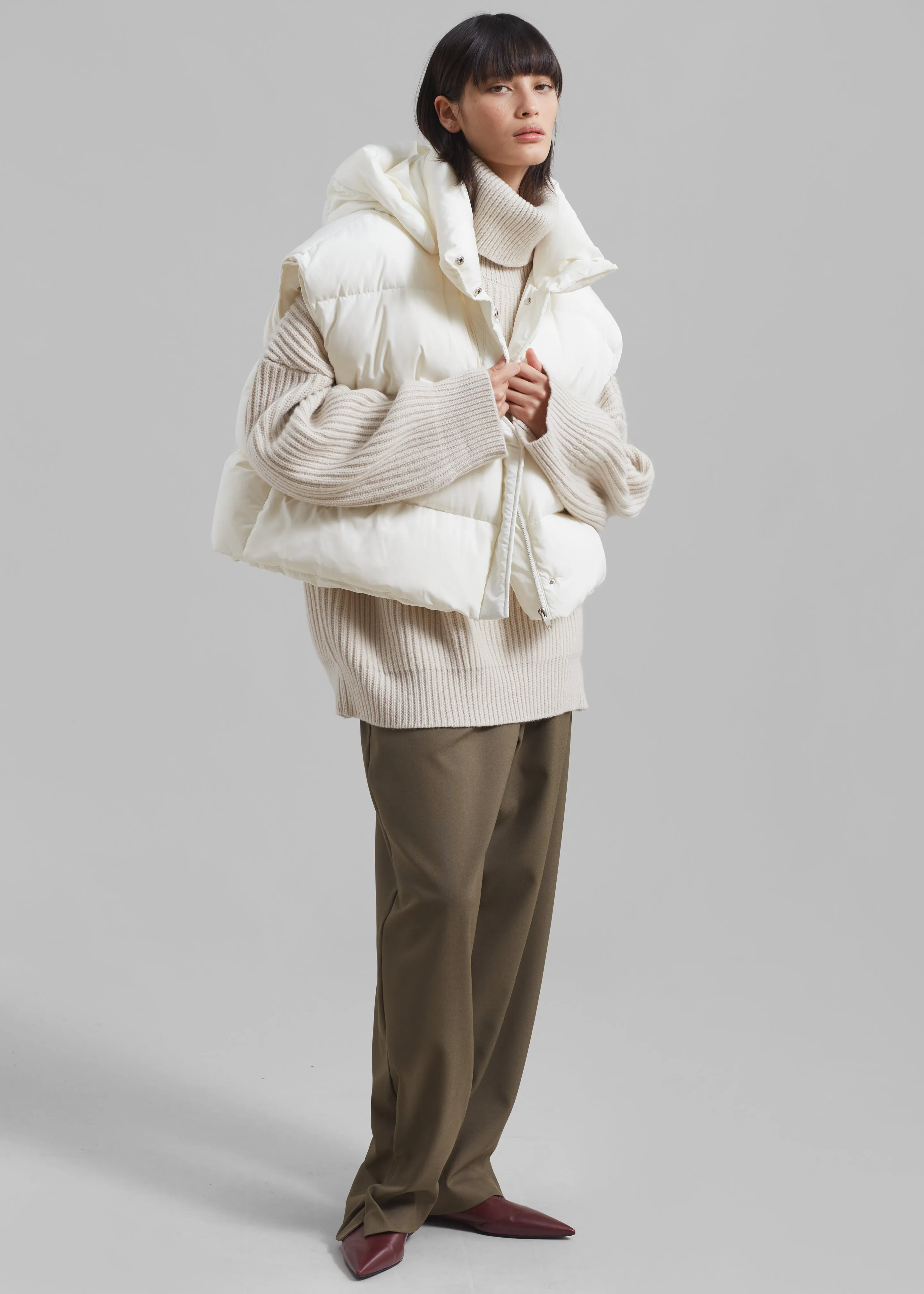 Marla Puffer Vest - Cream sold by Frankie Shop product image thumbnail 4