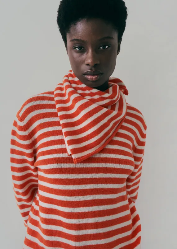 Rika Studios David Scarf - Orange/Lt. Natural made by Frankie Shop