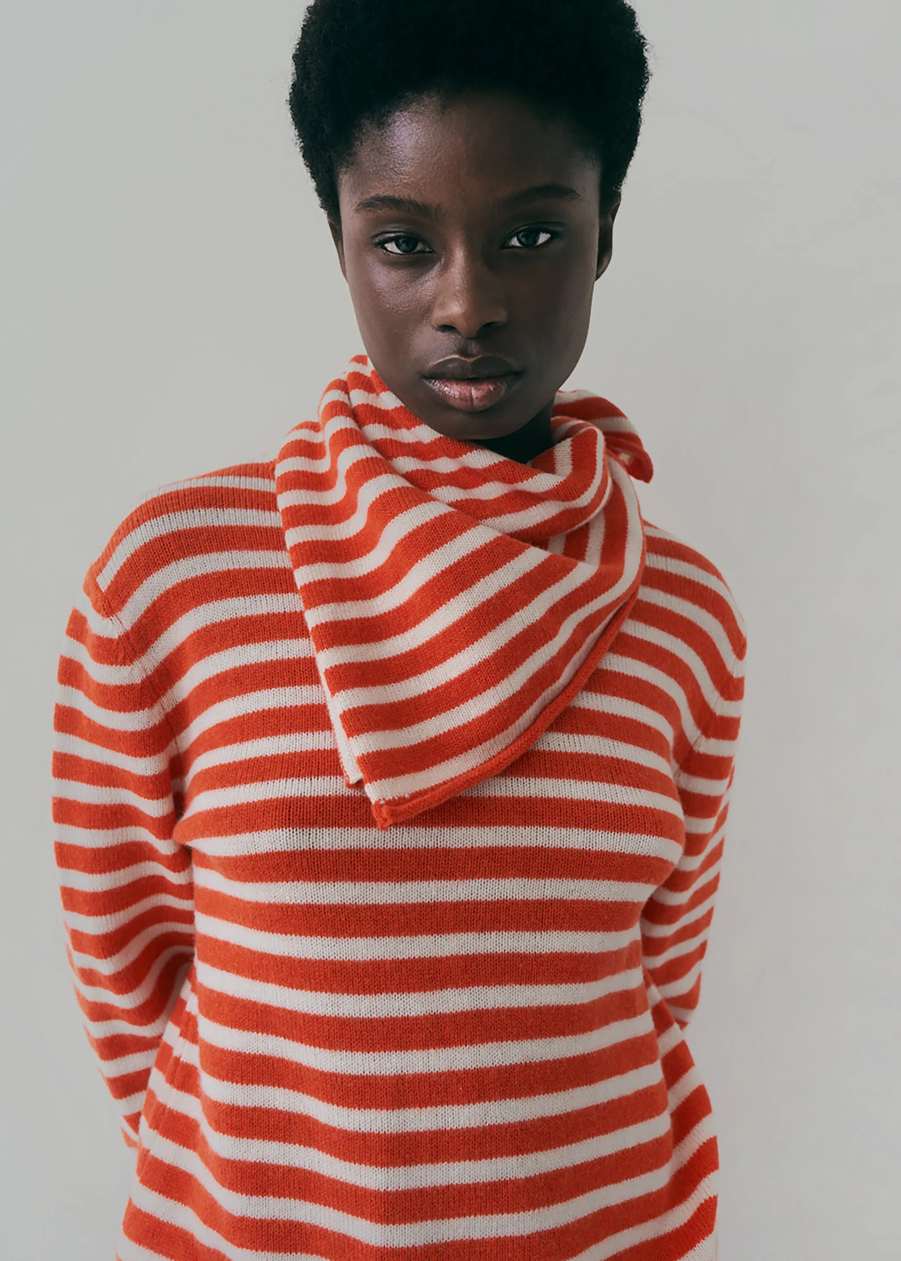 Rika Studios David Scarf - Orange/Lt. Natural sold by Frankie Shop
