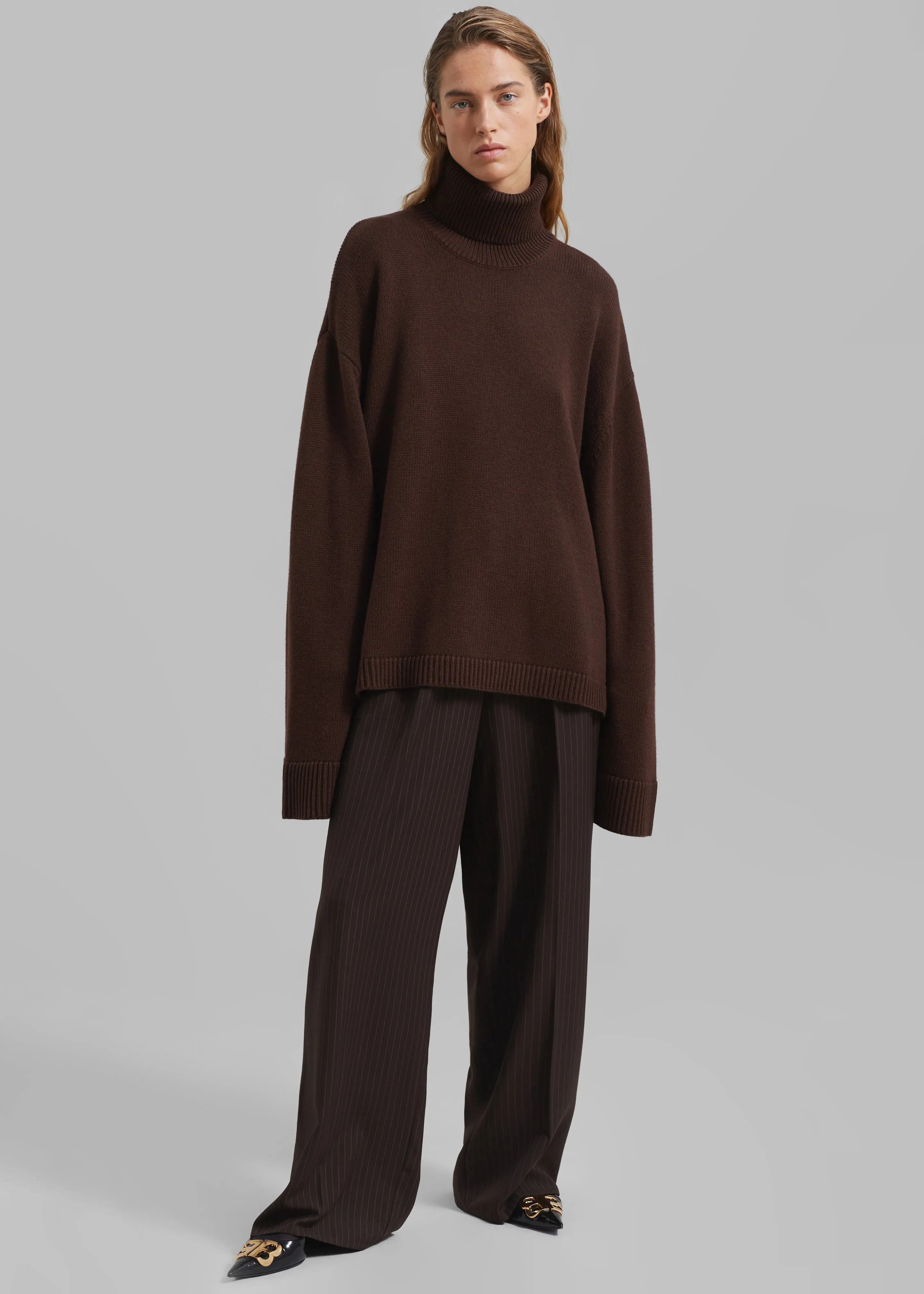 Rhea Trapeze Turtleneck - Brown sold by Frankie Shop product image thumbnail 3