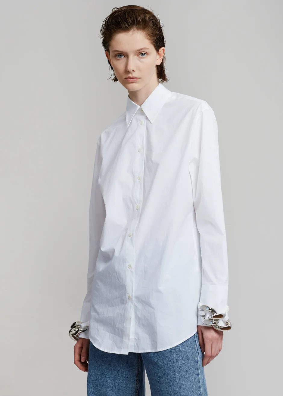 JW Anderson Silver Chain Link Shirt - White sold by Frankie Shop product image thumbnail 5
