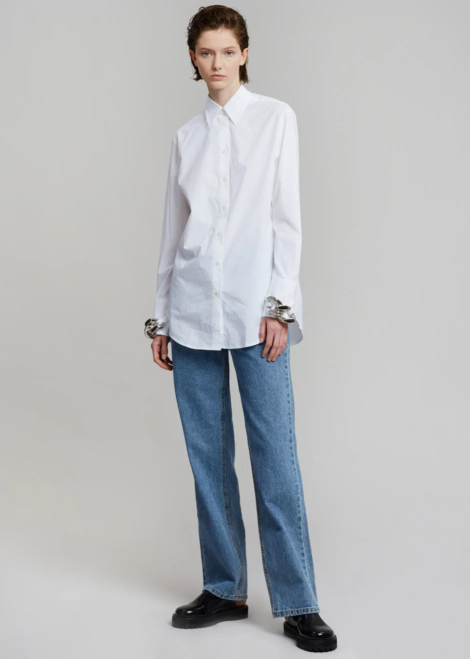 JW Anderson Silver Chain Link Shirt - White sold by Frankie Shop product image thumbnail 4