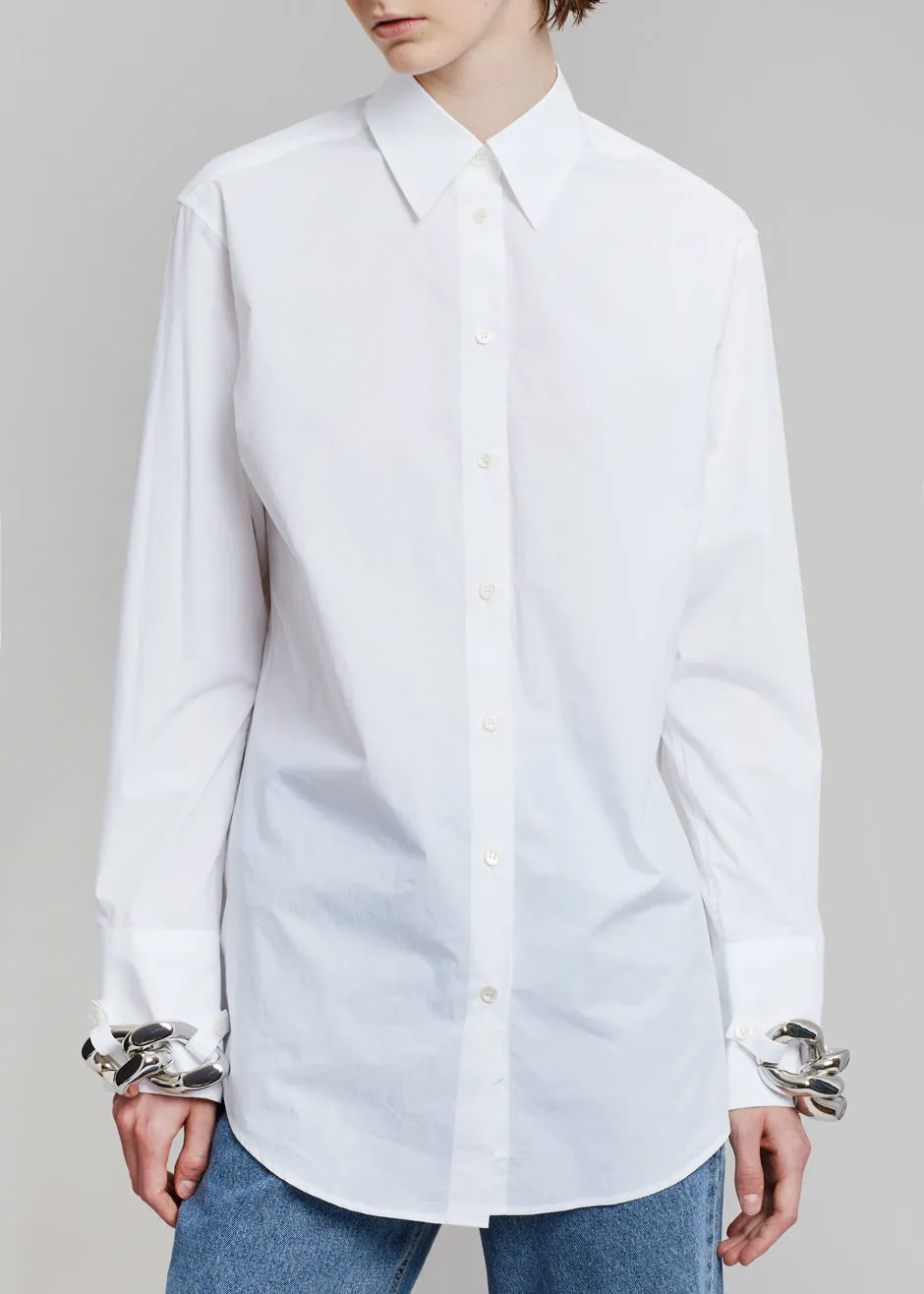 JW Anderson Silver Chain Link Shirt - White sold by Frankie Shop product image thumbnail 3