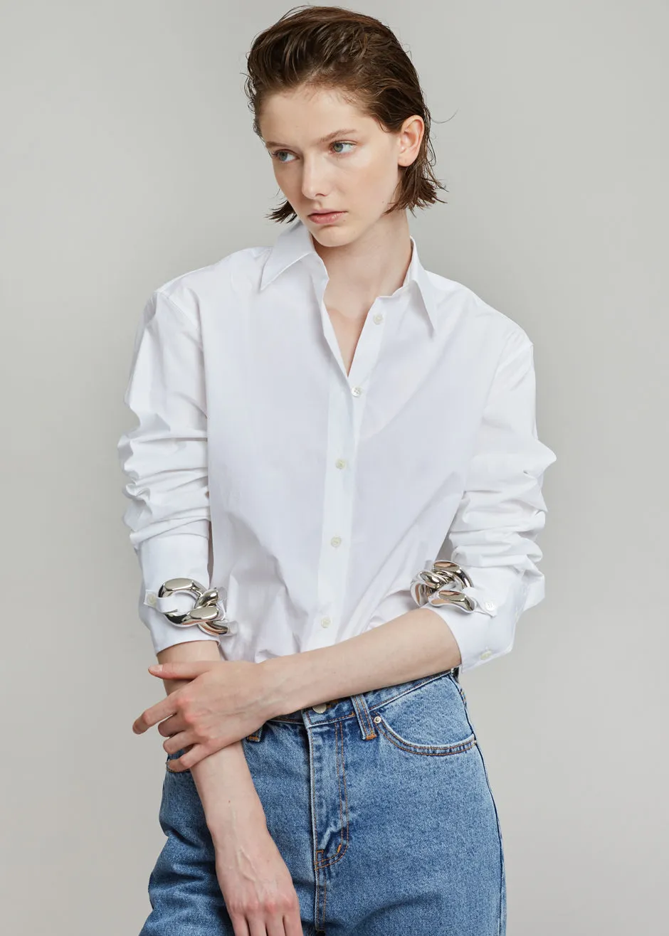 JW Anderson Silver Chain Link Shirt - White sold by Frankie Shop product image thumbnail 2