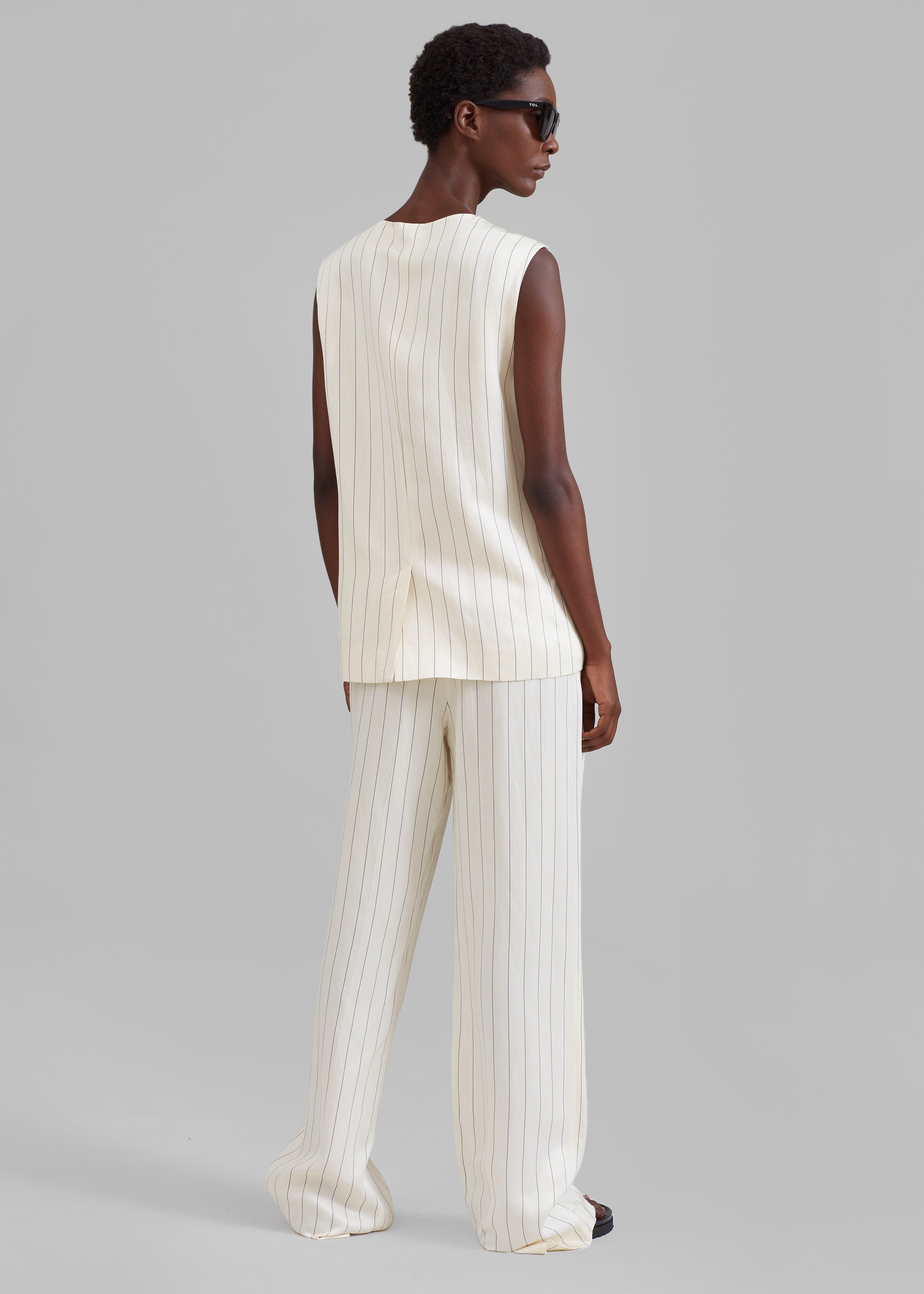Loulou Studio Cetina Vest - Striped Beige sold by Frankie Shop product image thumbnail 8