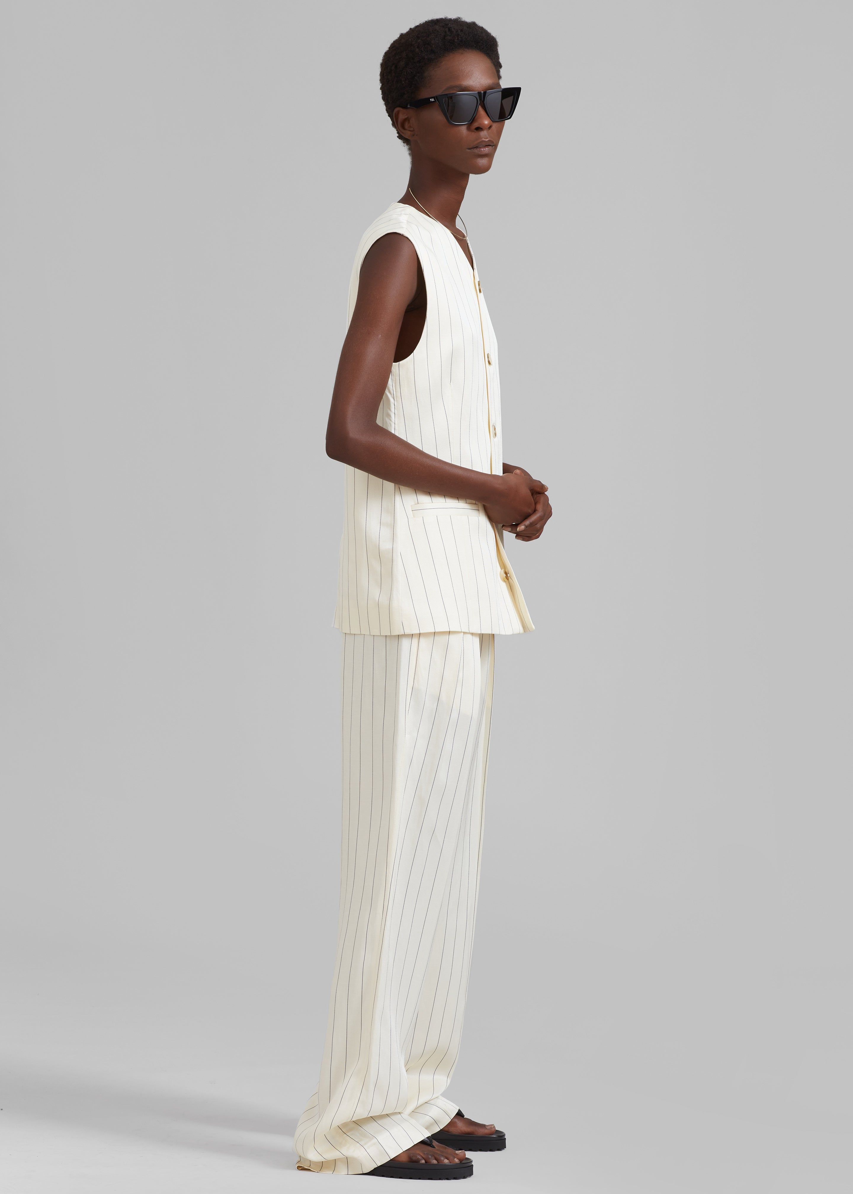 Loulou Studio Cetina Vest - Striped Beige sold by Frankie Shop product image thumbnail 3