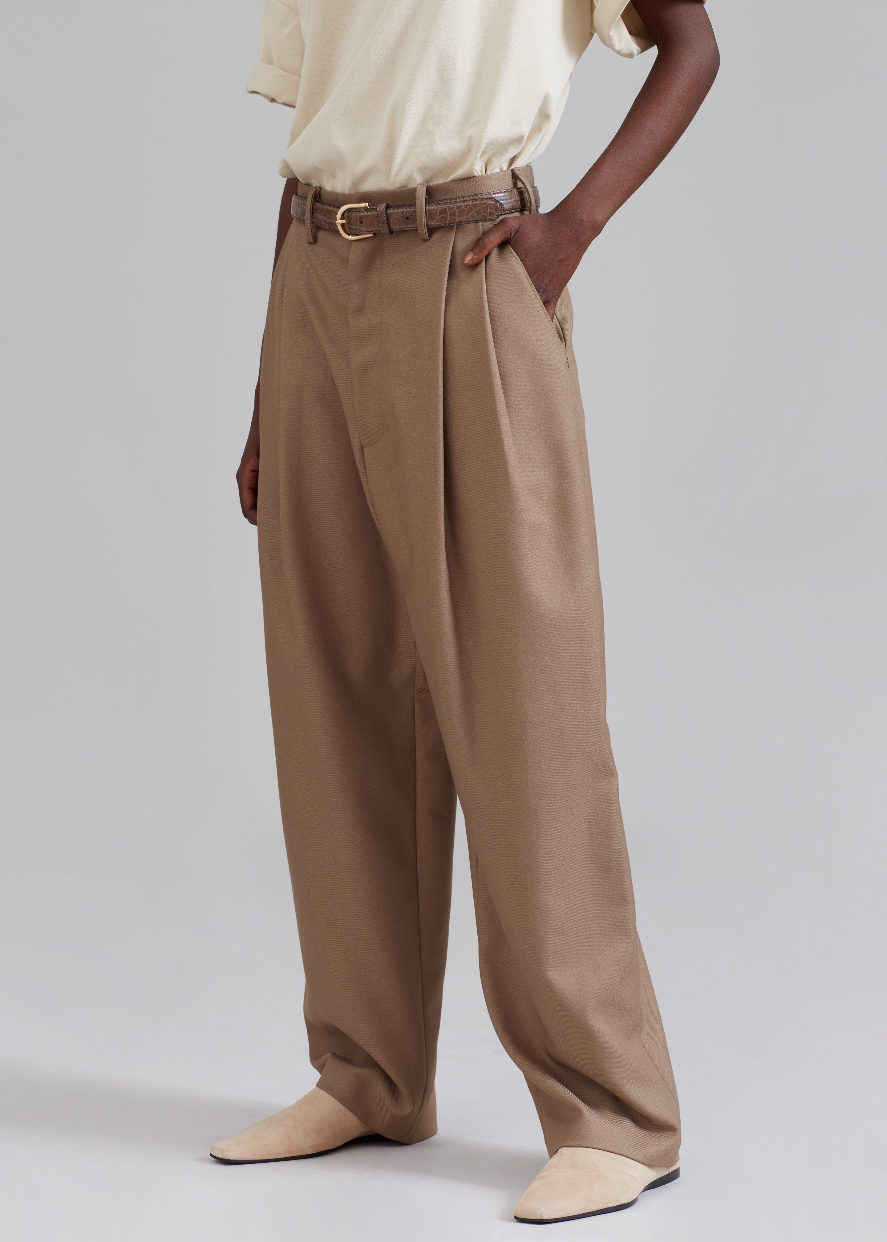 Kerena Pintuck Pants - Taupe sold by Frankie Shop product image thumbnail 2