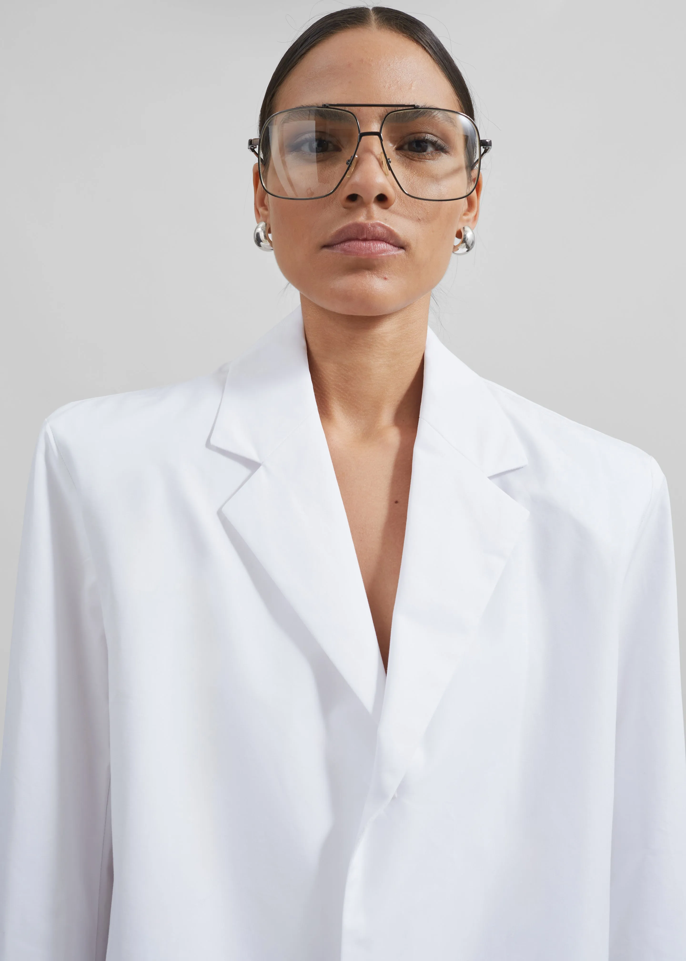 Avianna Padded Button Up Shirt - White sold by Frankie Shop product image thumbnail 5