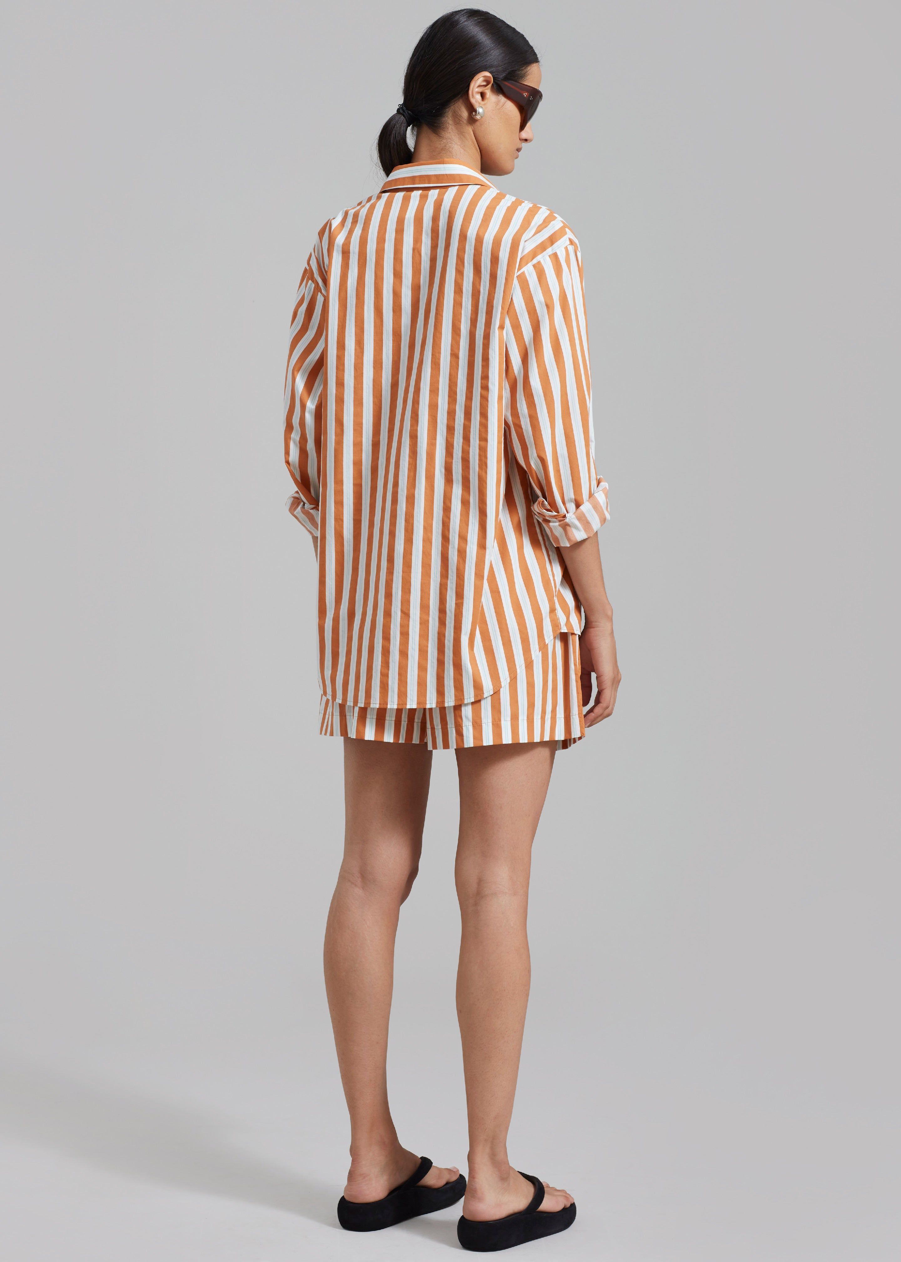 Juno Cotton Shirt - Orange Stripe sold by Frankie Shop product image thumbnail 6
