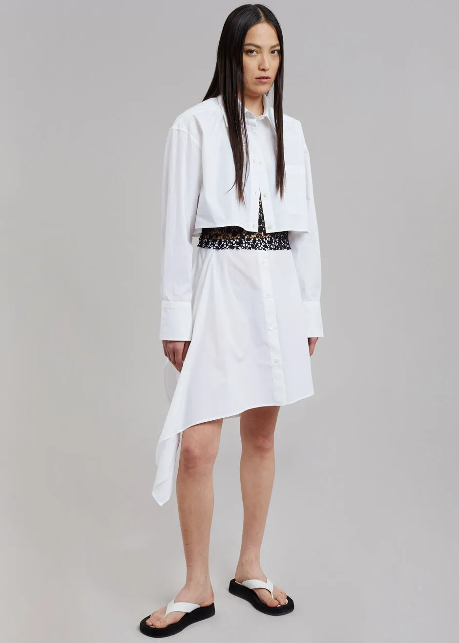 JW Anderson Lace Insert Shirt Dress - White/Black sold by Frankie Shop product image thumbnail 2