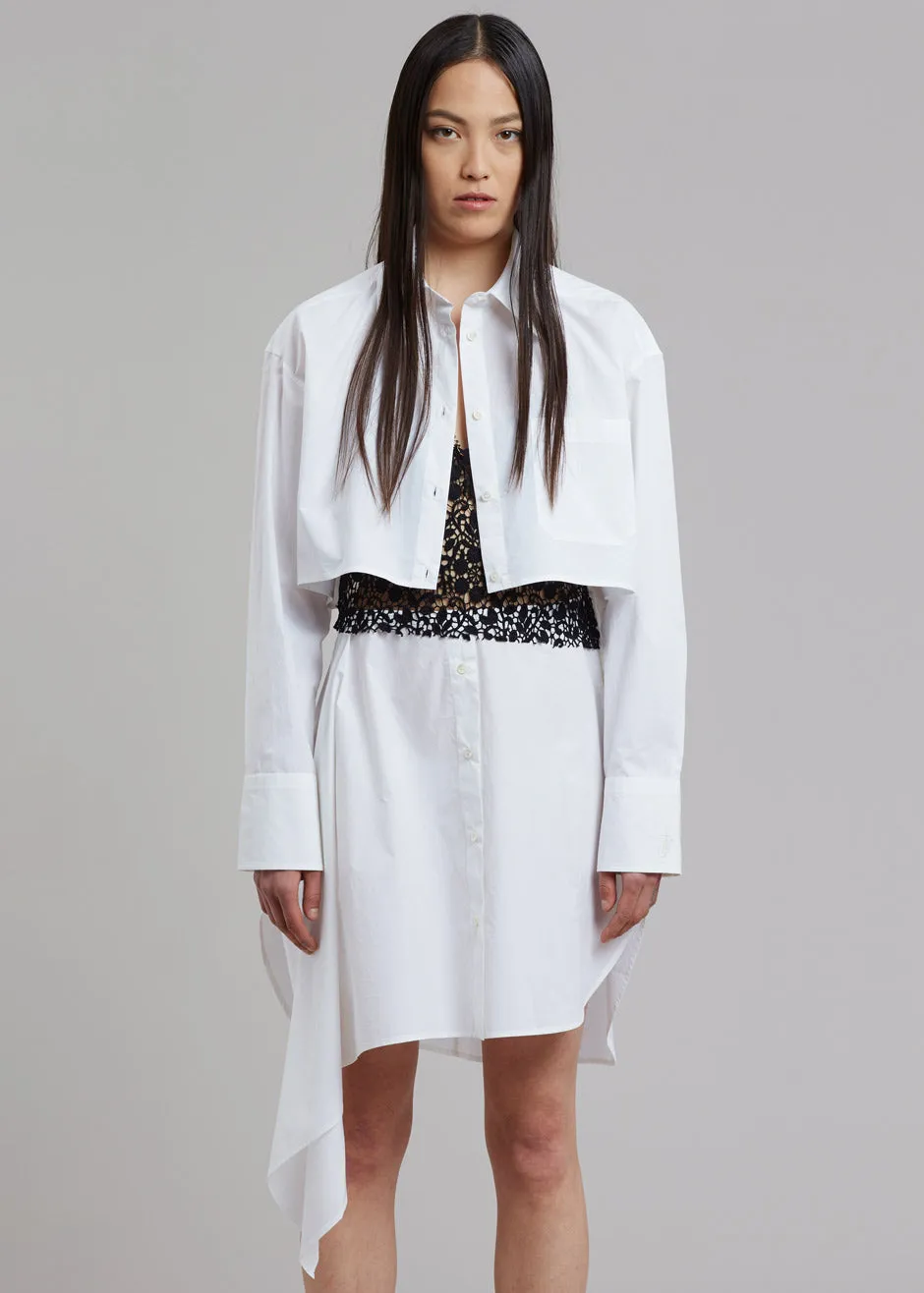 JW Anderson Lace Insert Shirt Dress - White/Black sold by Frankie Shop product image thumbnail 5