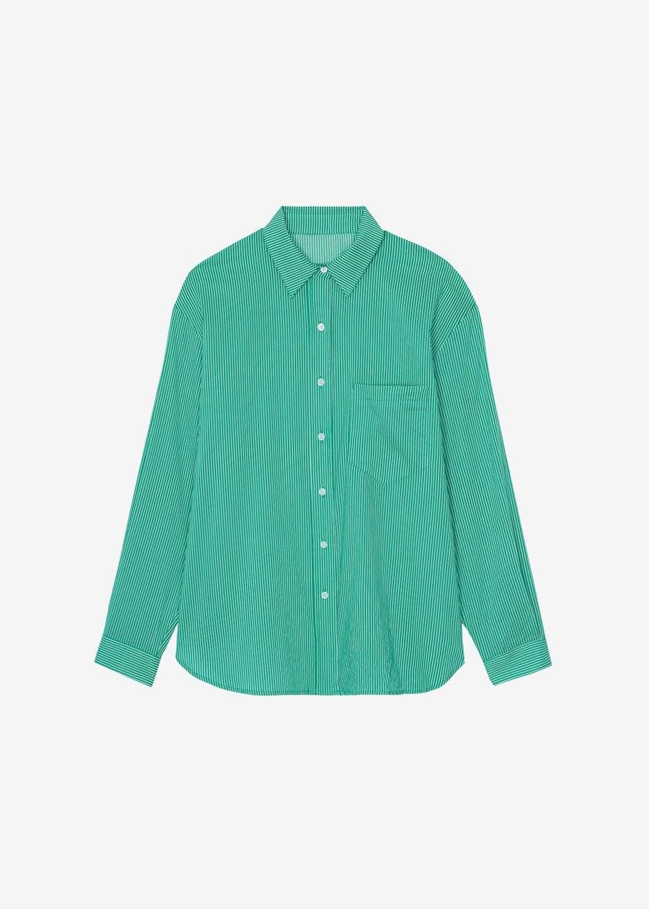 Idun Shirt - Emerald Stripe sold by Frankie Shop product image thumbnail 12
