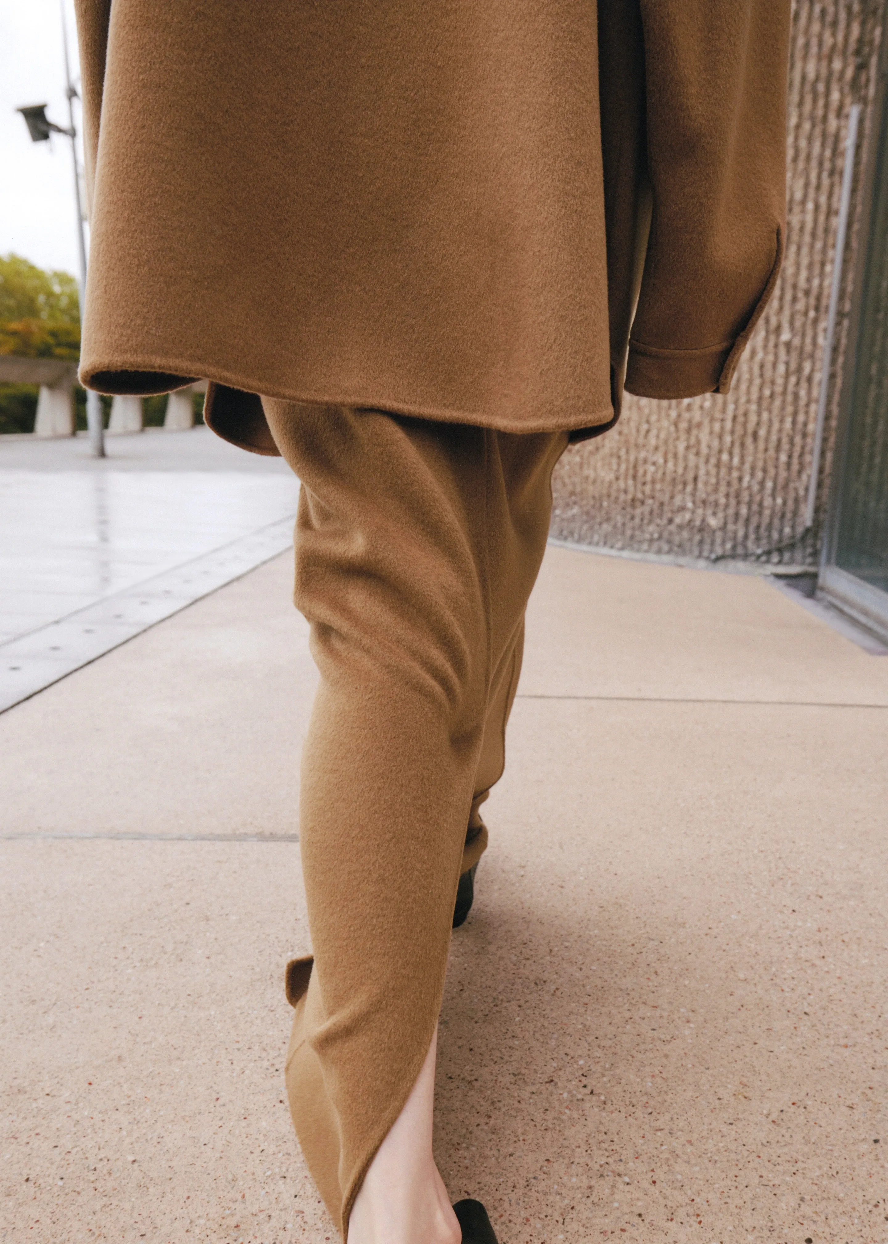 Malvo Long Wool Pencil Skirt - Camel sold by Frankie Shop