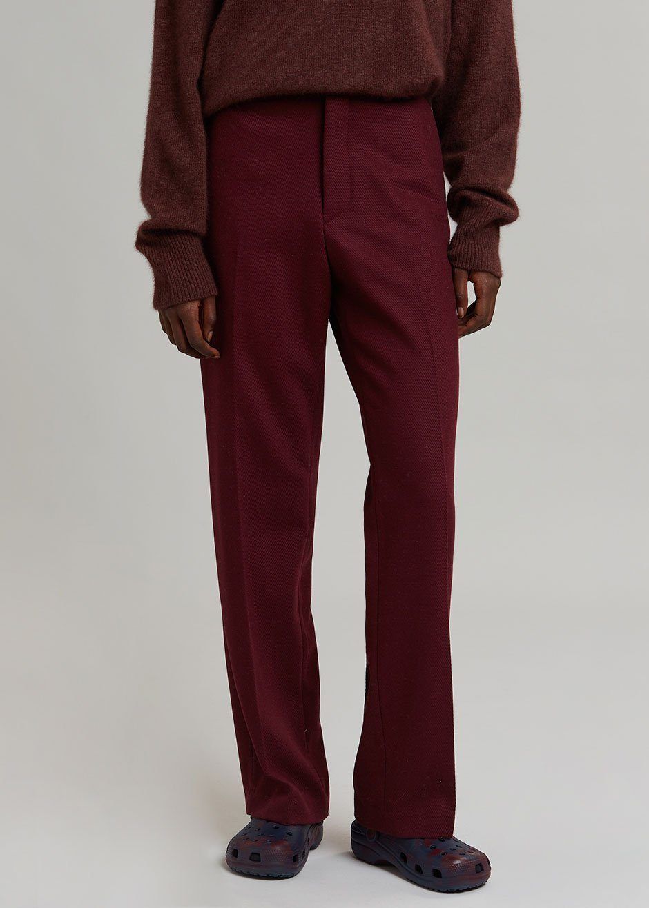 Walker Twill Trousers - Merlot sold by Frankie Shop