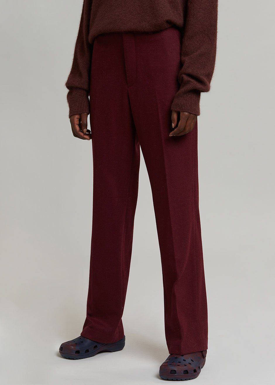 Walker Twill Trousers - Merlot sold by Frankie Shop product image thumbnail 2