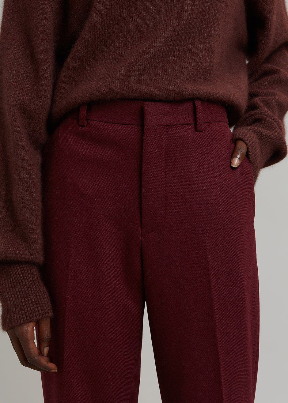 Walker Twill Trousers - Merlot sold by Frankie Shop product image thumbnail 3