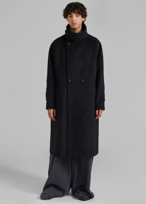 Andrea Double Breasted Coat - Black sold by Frankie Shop