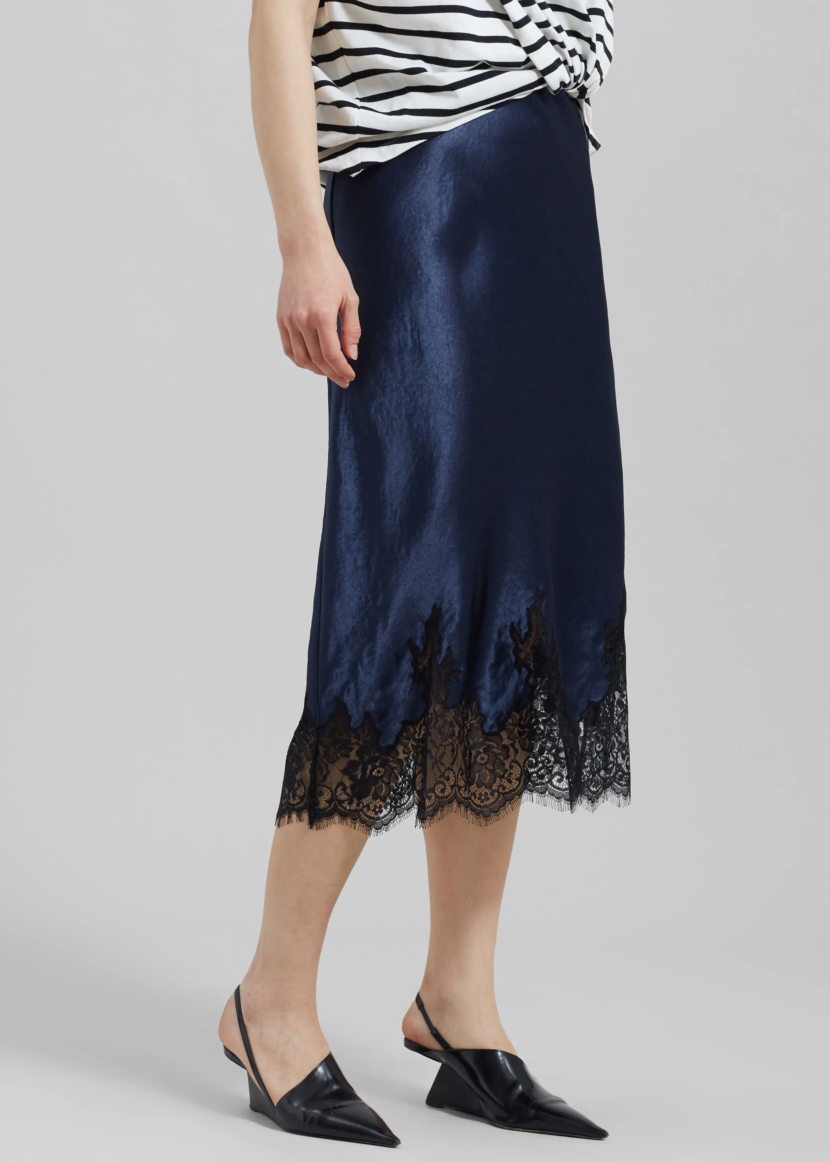 3.1 Phillip Lim Striped Draped T-Shirt Slip Combo Dress - White Multi Stripe sold by Frankie Shop product image thumbnail 3