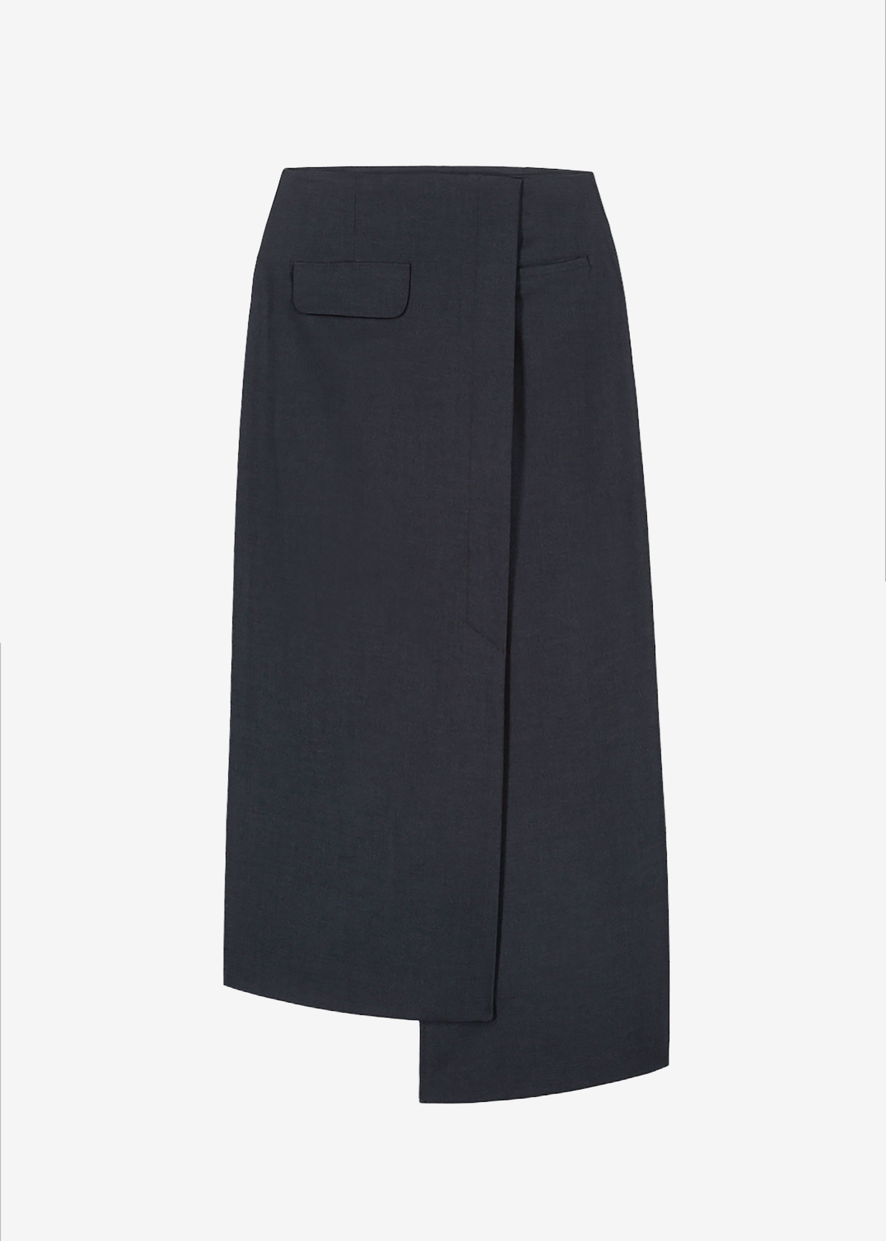 Sofia Wrap Midi Skirt - Charcoal sold by Frankie Shop product image thumbnail 6